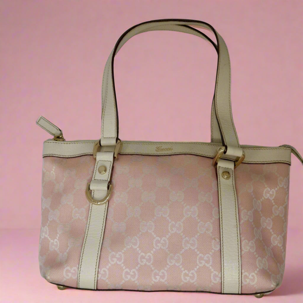 Gucci Abbey GG Mini Tote Bag Pink Hand Bag