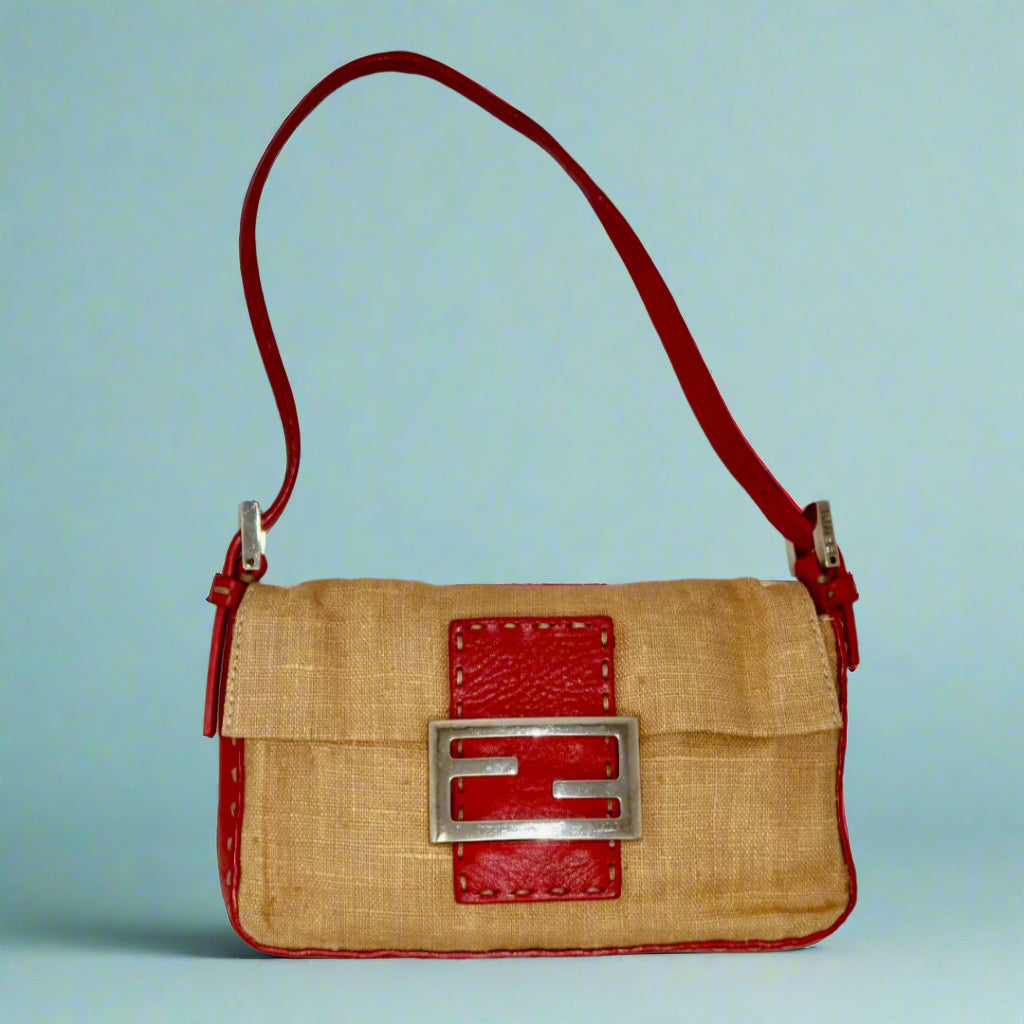 Fendi Selleria Mini Red Baguette