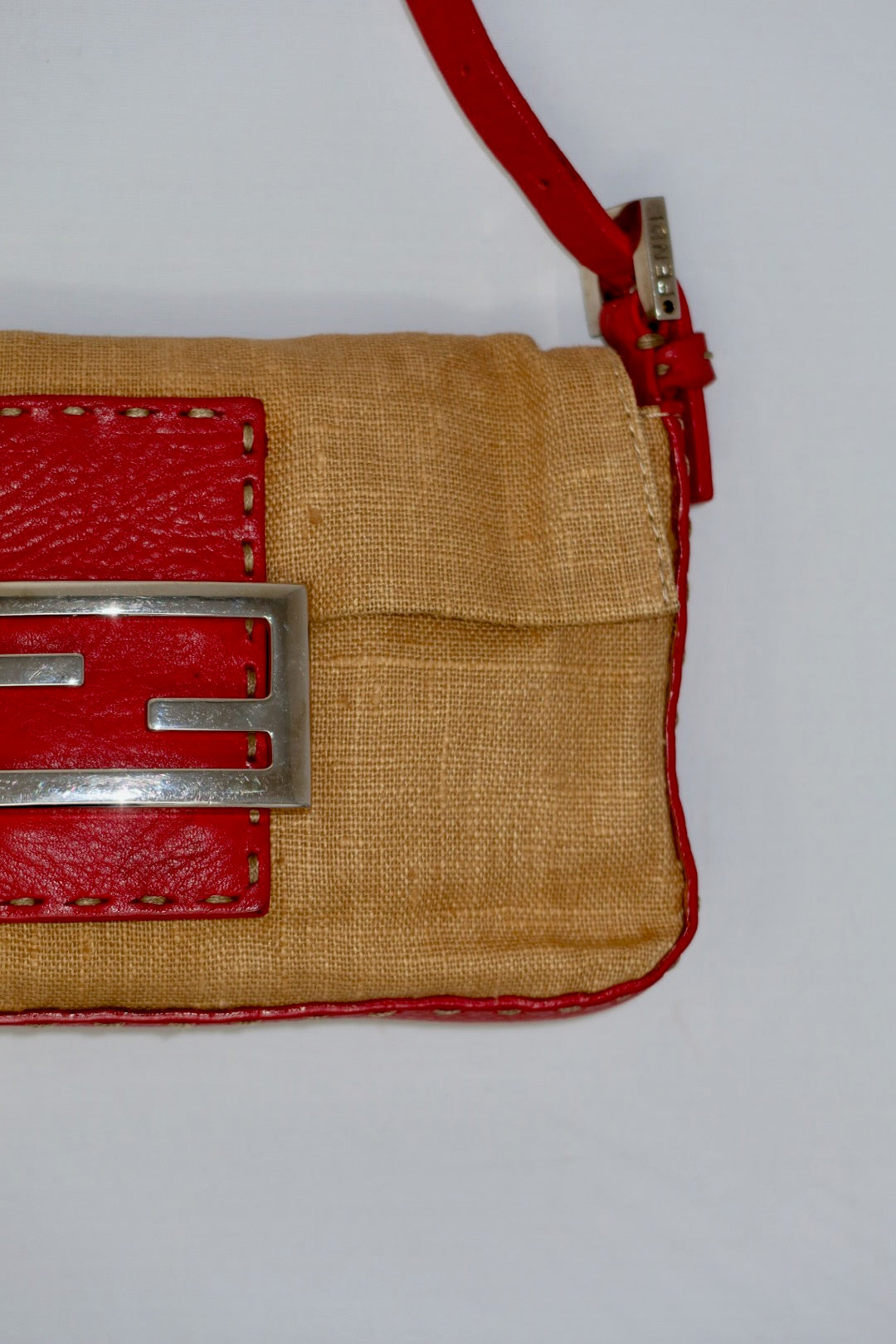 Fendi Selleria Mini Red Baguette