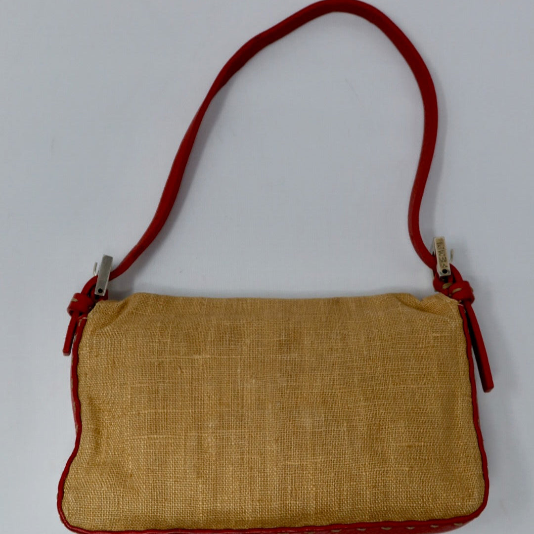 Fendi Selleria Mini Red Baguette