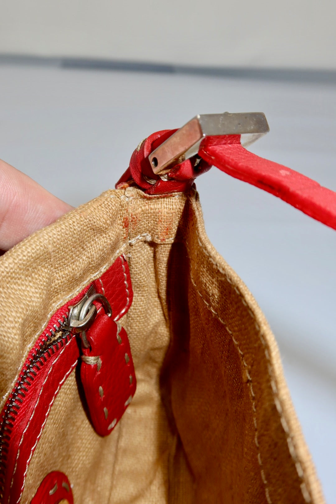 Fendi Selleria Mini Red Baguette