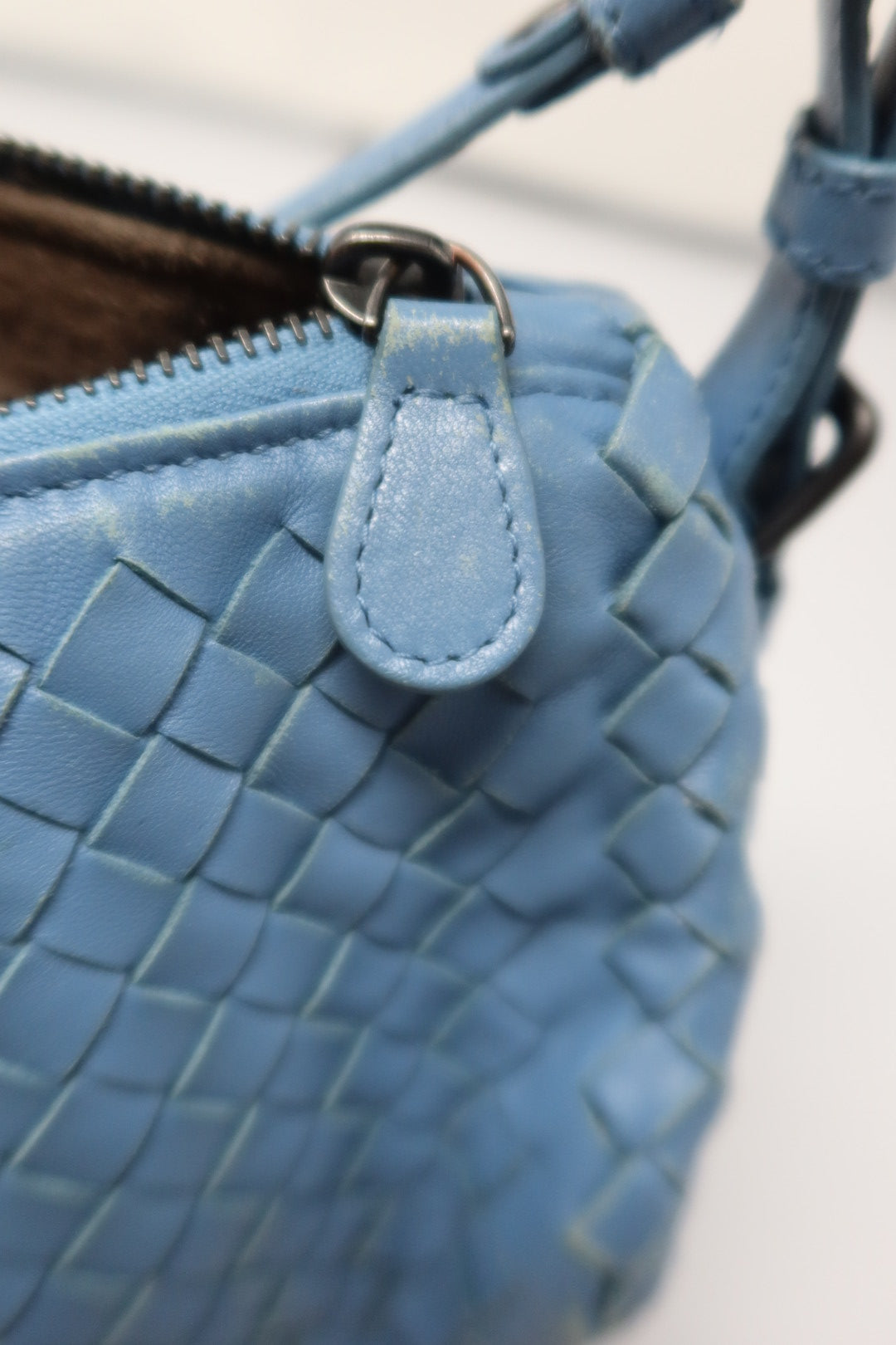 Bottega Veneta Zip Hobo Intrecciato Nappa Blue