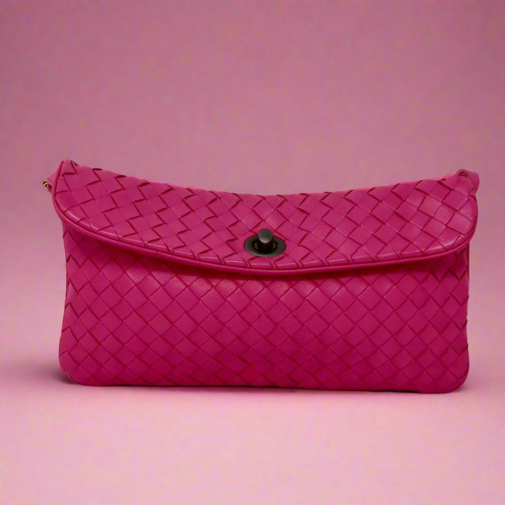 Bottega Veneta Intrecciato Pink Leather Bag