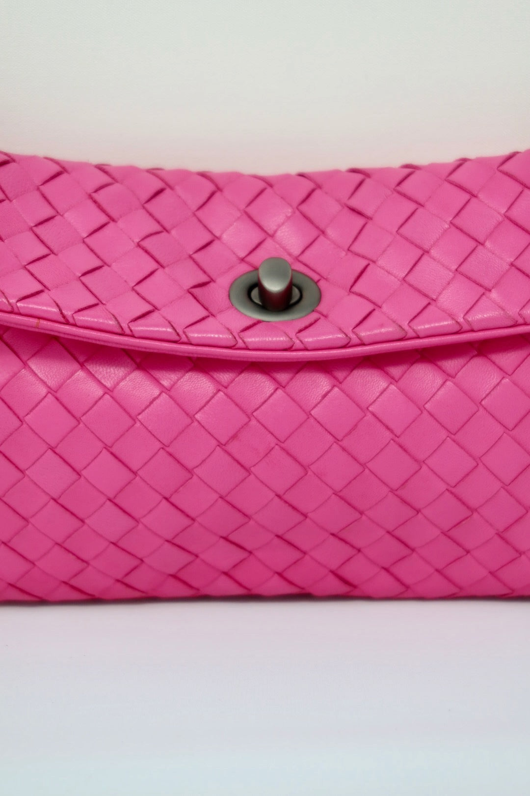Bottega Veneta Intrecciato Pink Leather Bag