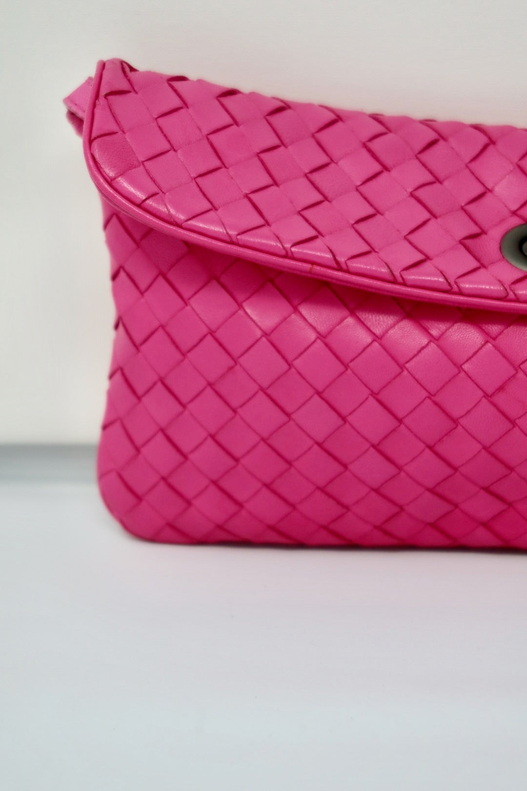 Bottega Veneta Intrecciato Pink Leather Bag