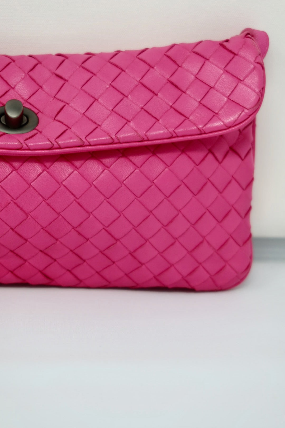 Bottega Veneta Intrecciato Pink Leather Bag