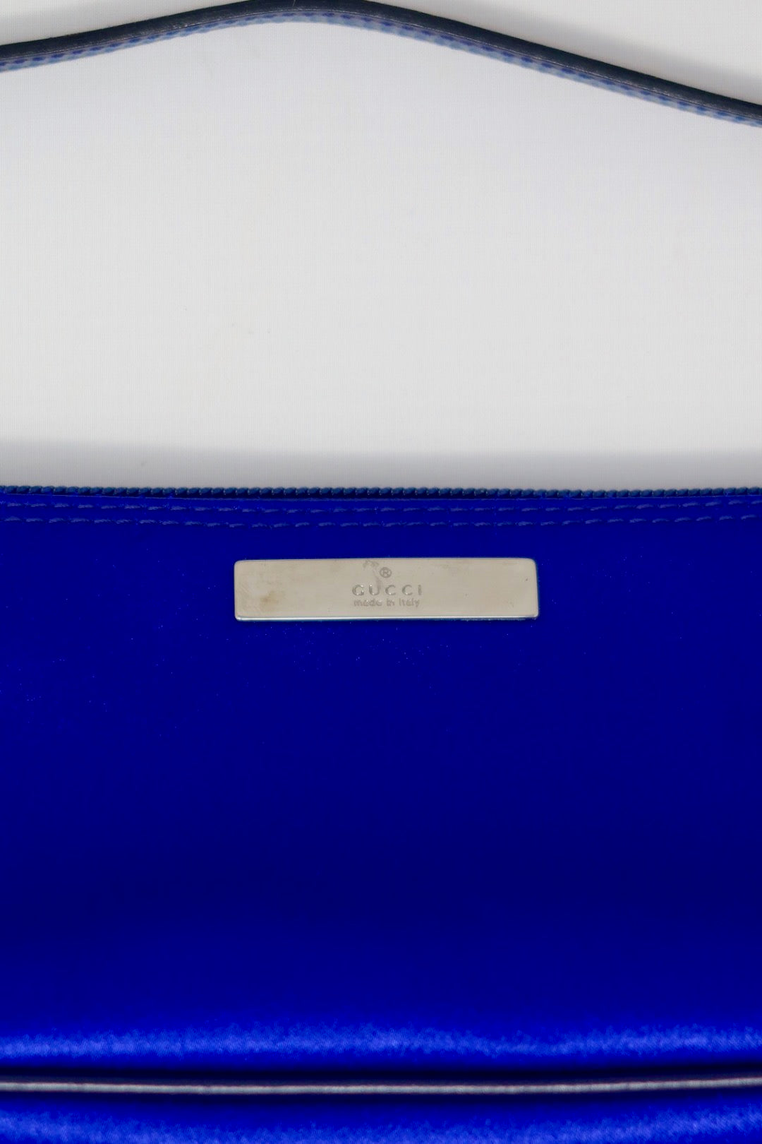 Gucci Royal Blue Silk Satin Handle Bag