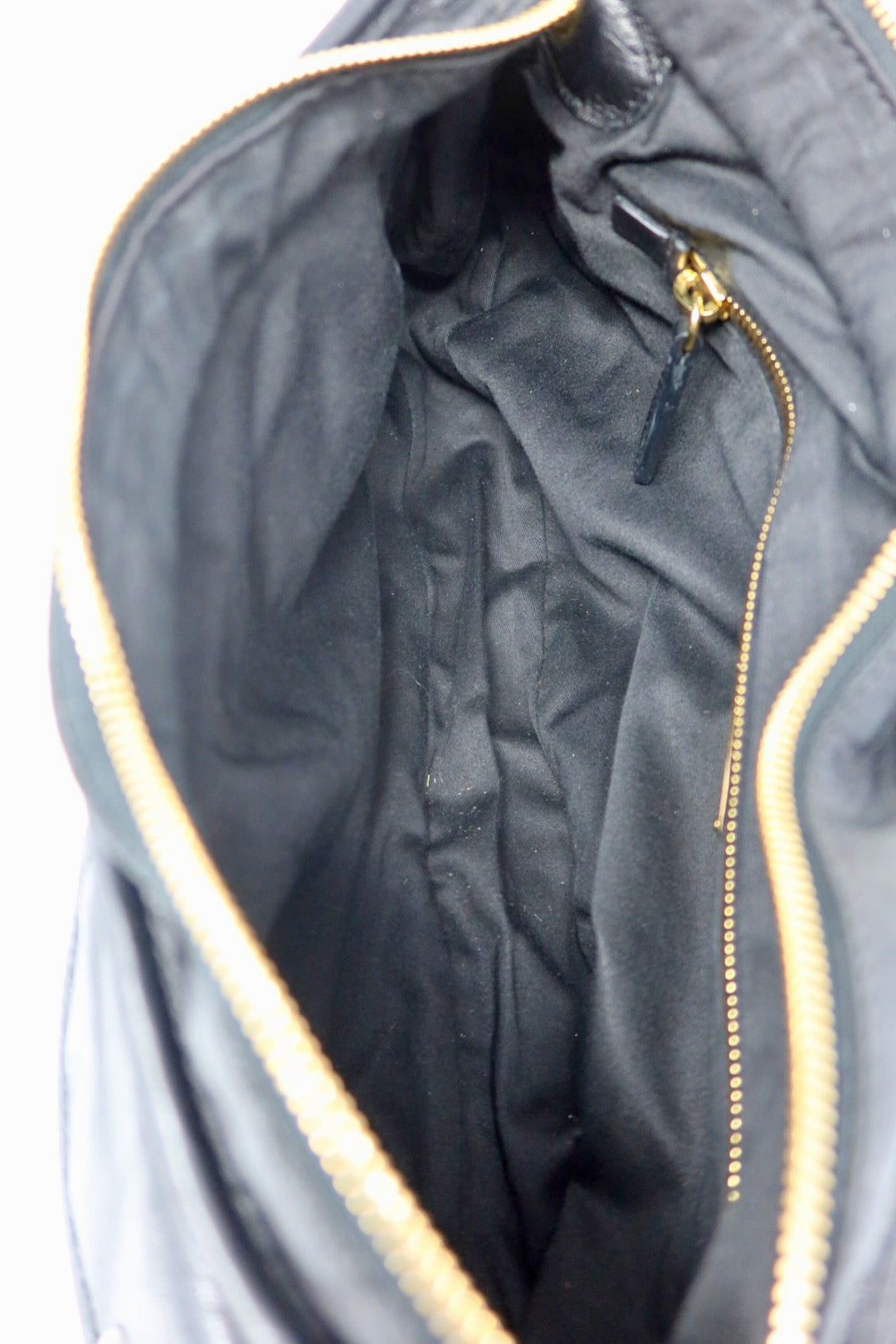 Miu Miu Matelasse Black Leather Hobo Shoulder Bag