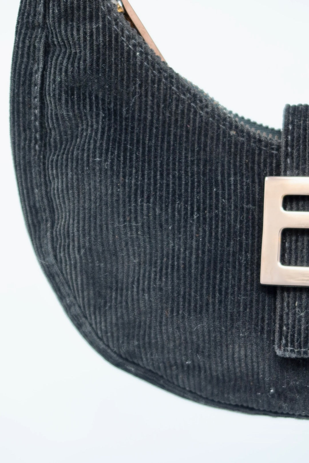 Fendi Half Moon Black Corduroy