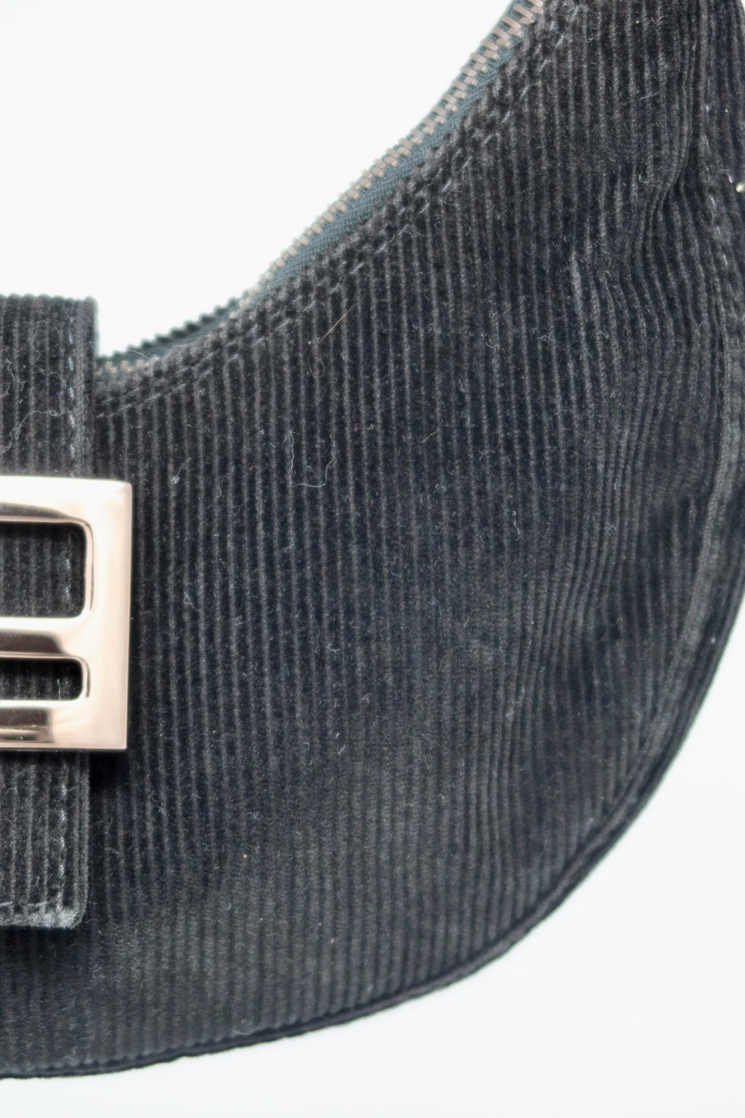 Fendi Half Moon Black Corduroy