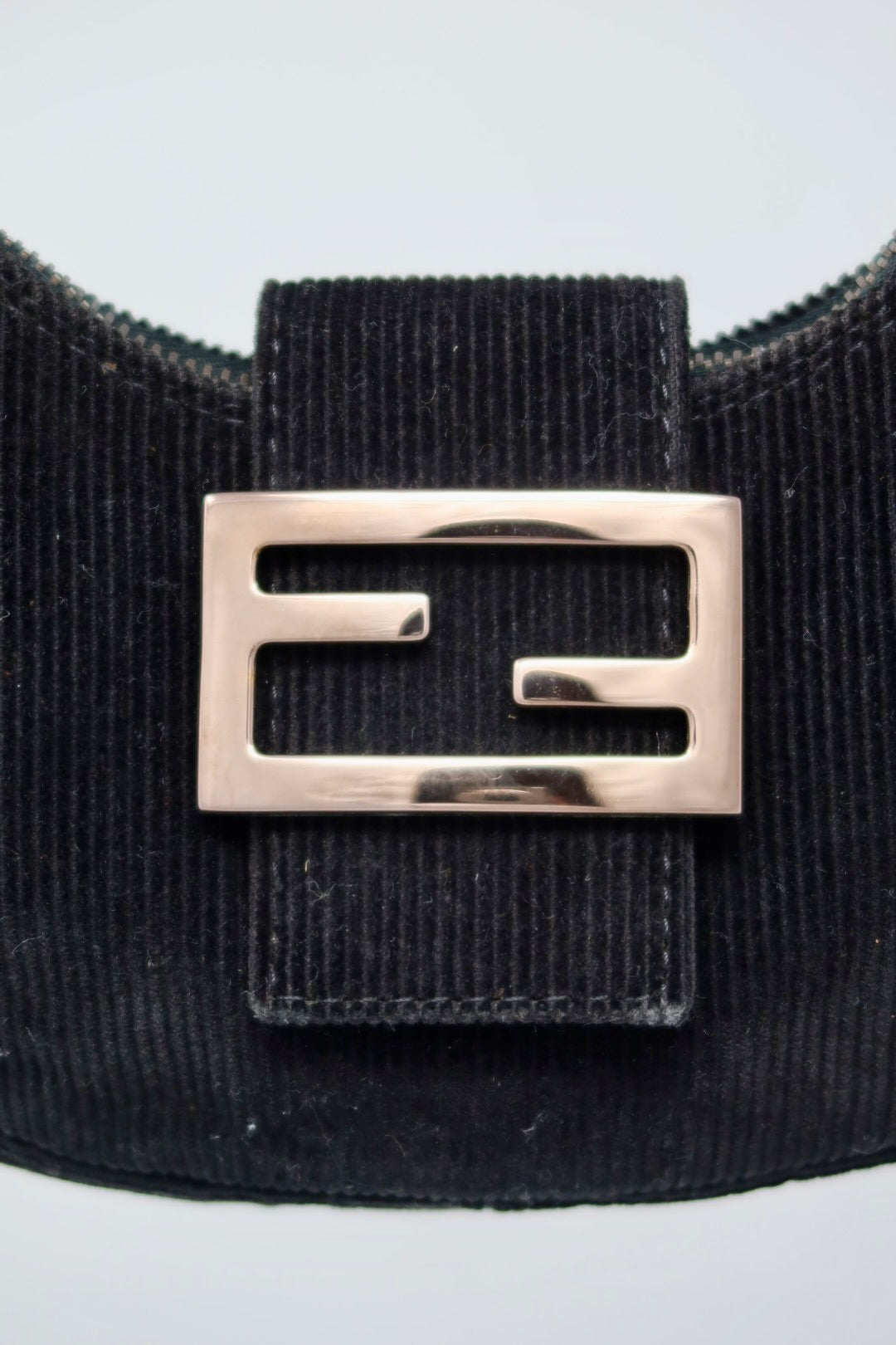 Fendi Half Moon Black Corduroy
