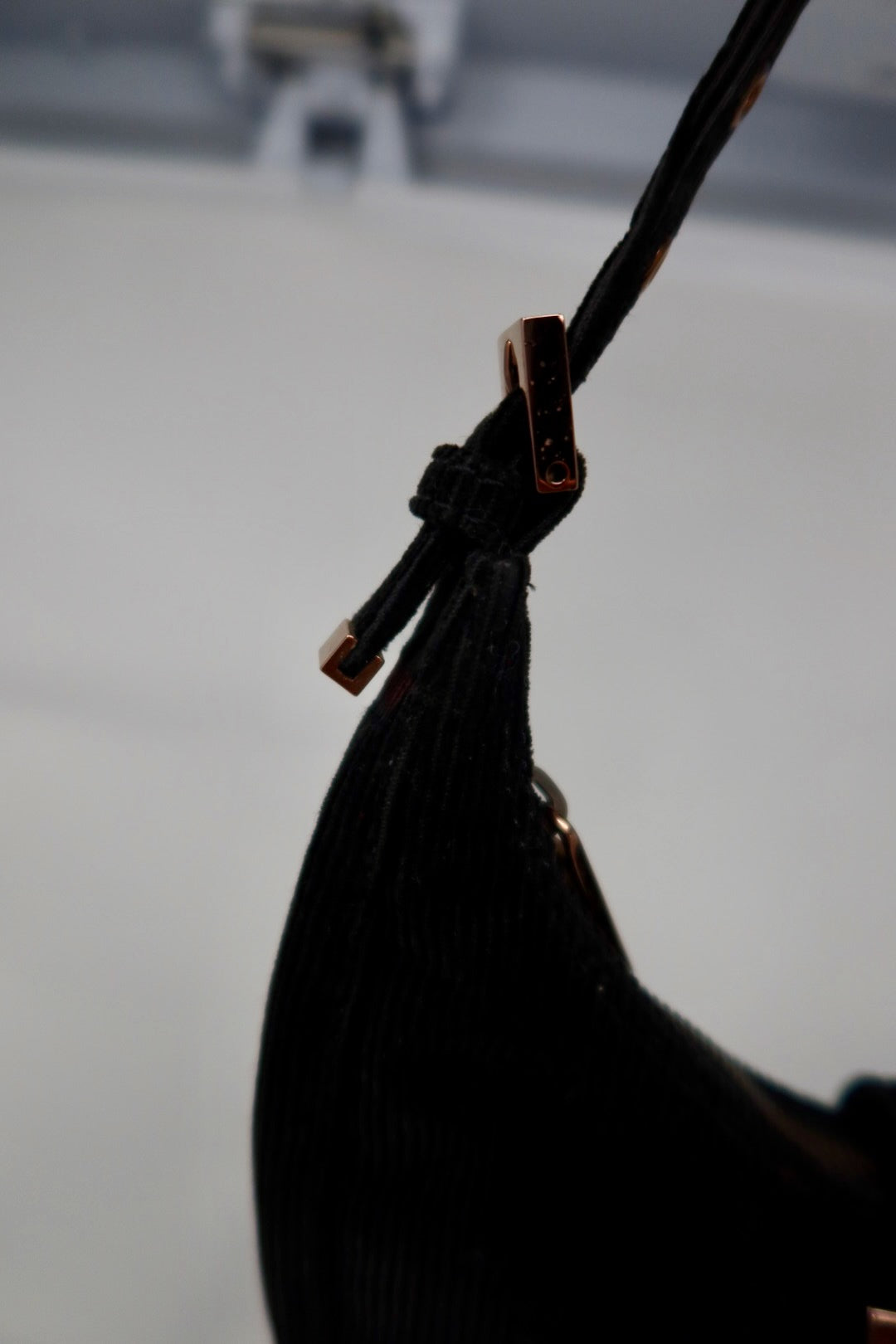 Fendi Half Moon Black Corduroy