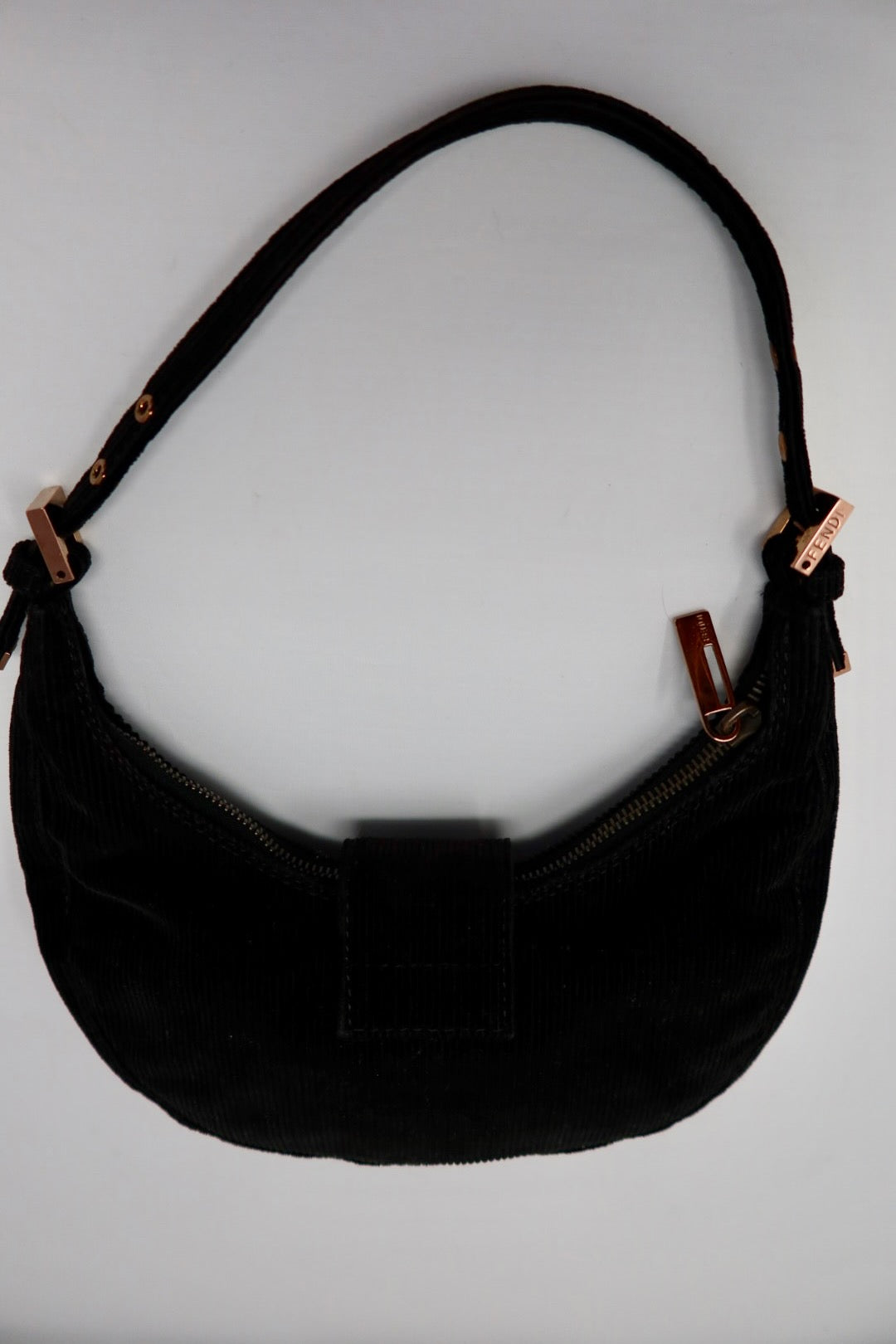 Fendi Half Moon Black Corduroy