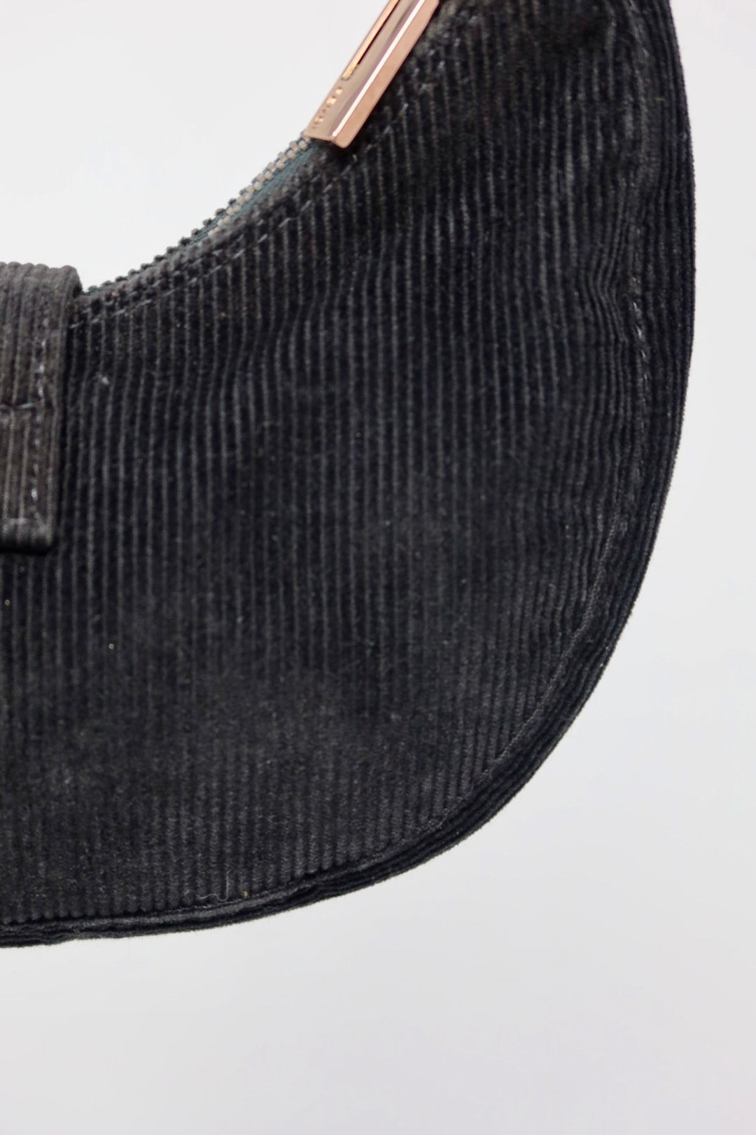 Fendi Half Moon Black Corduroy