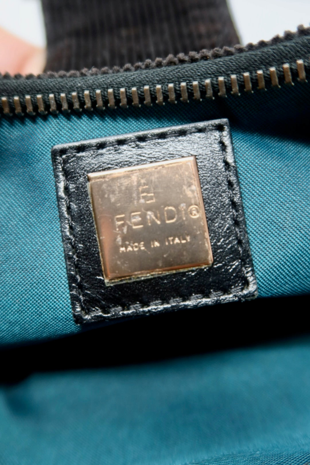 Fendi Half Moon Black Corduroy