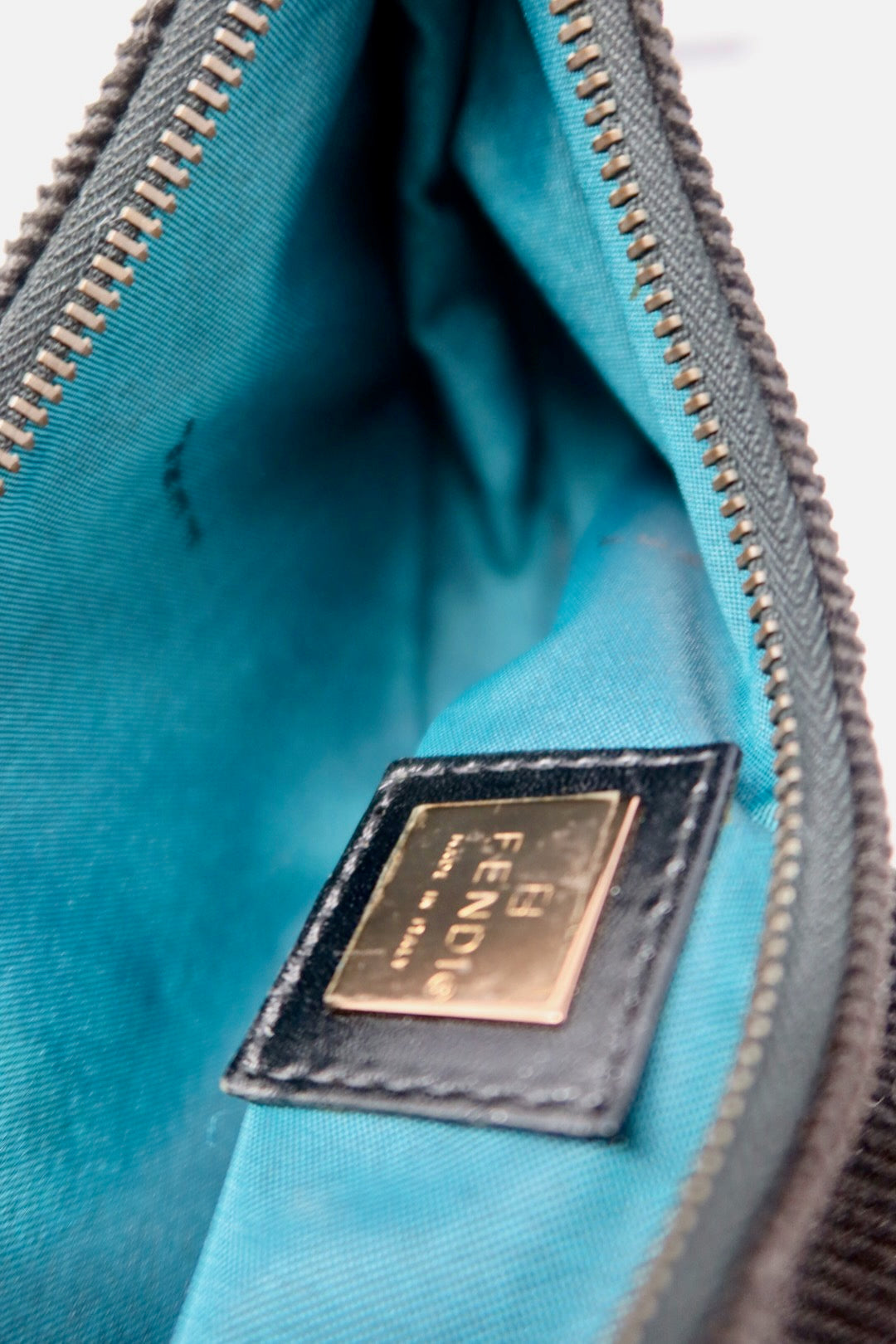 Fendi Half Moon Black Corduroy