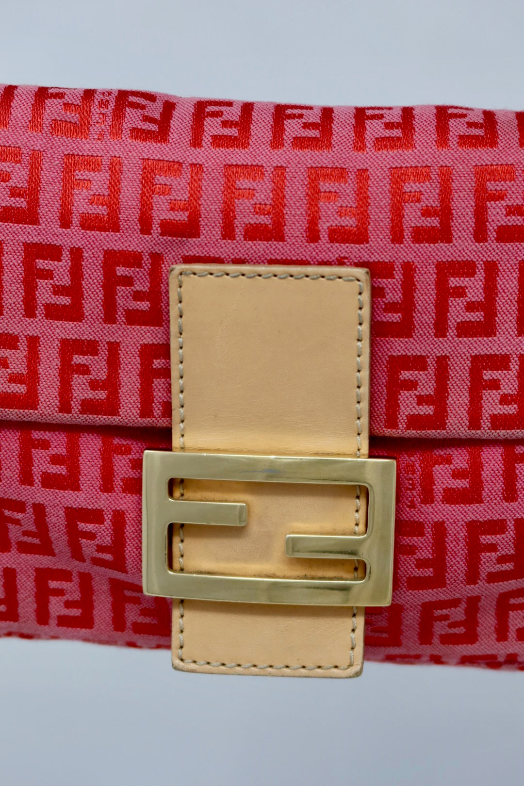 Fendi Baguette Pink Zucchino Print