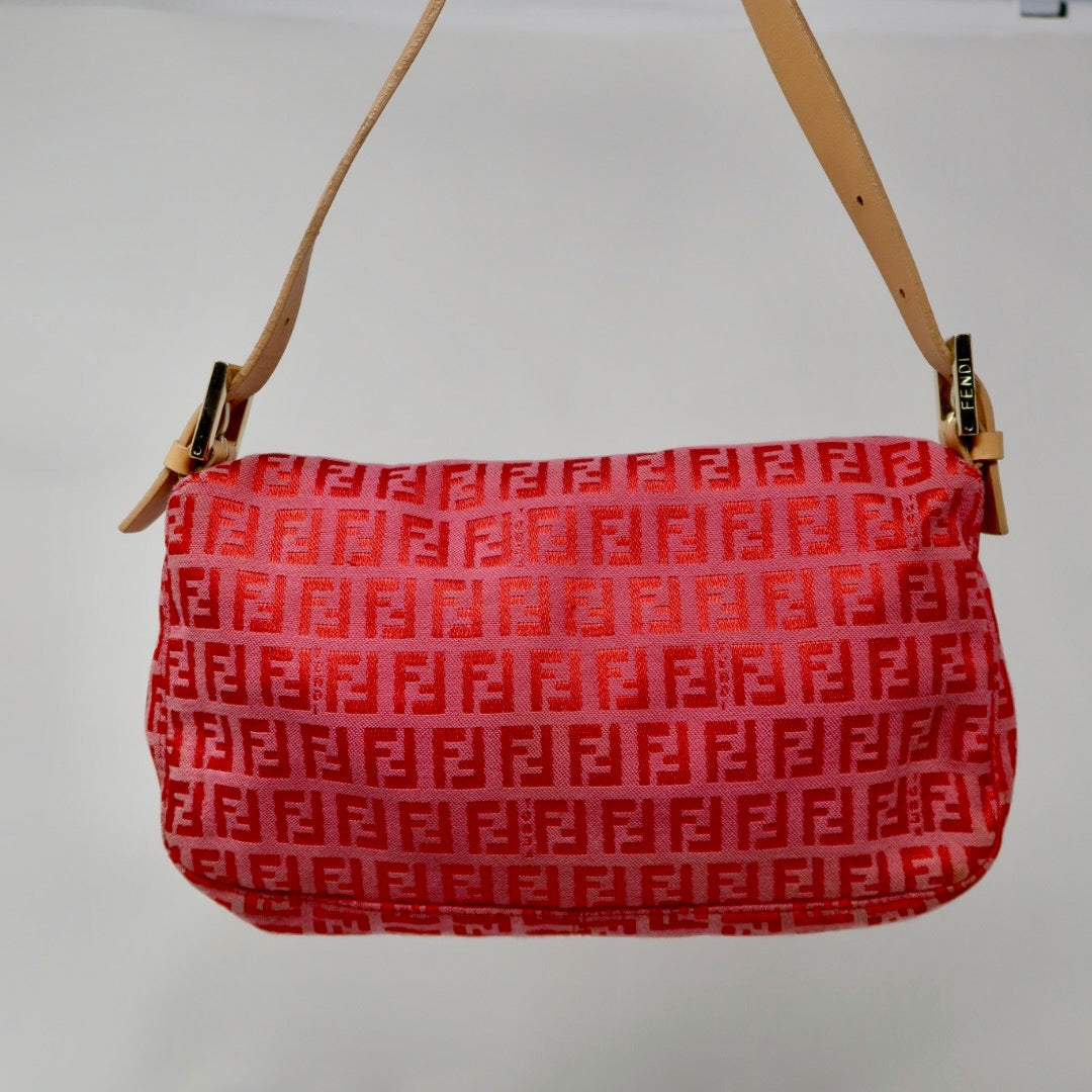 Fendi Baguette Pink Zucchino Print