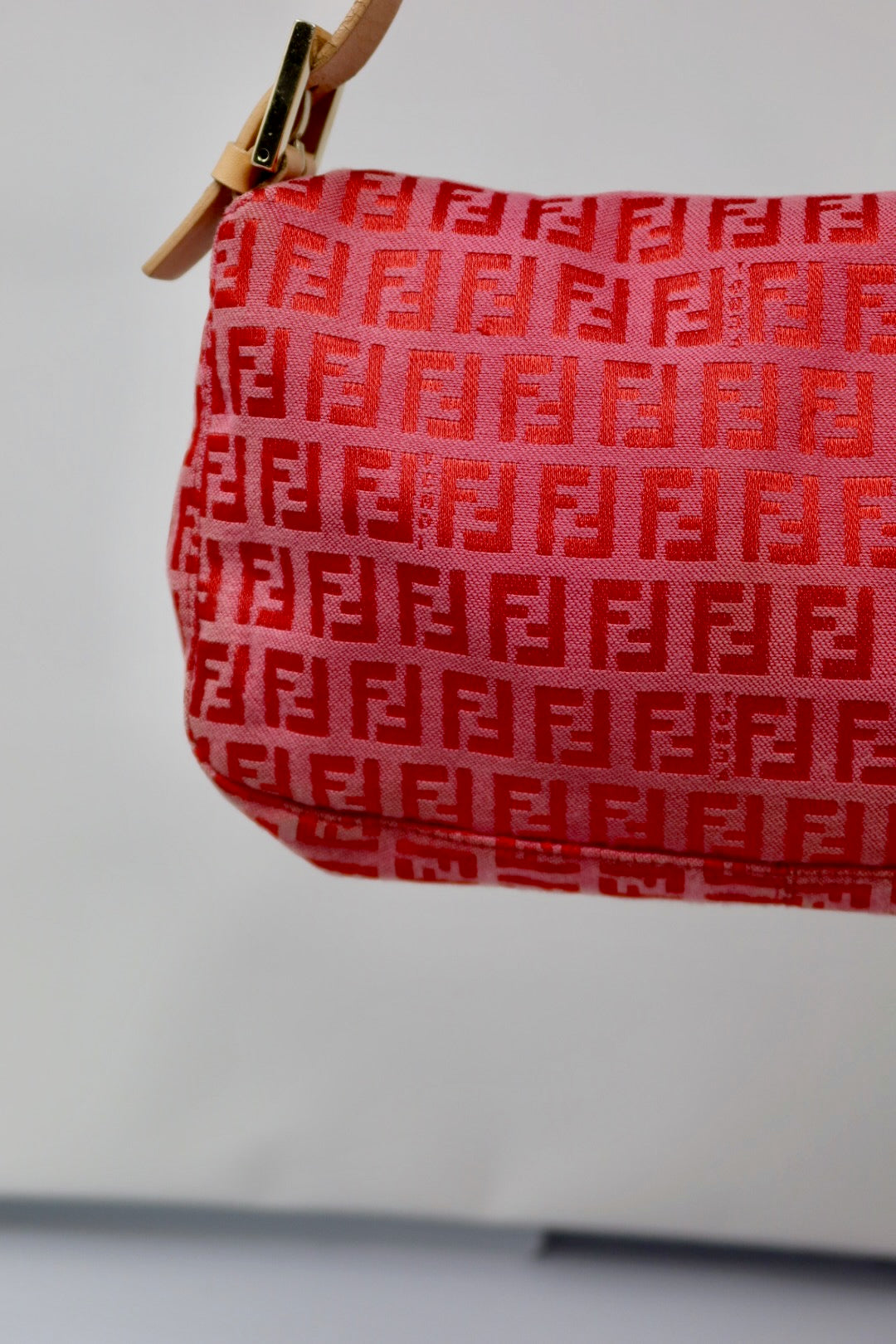 Fendi Baguette Pink Zucchino Print