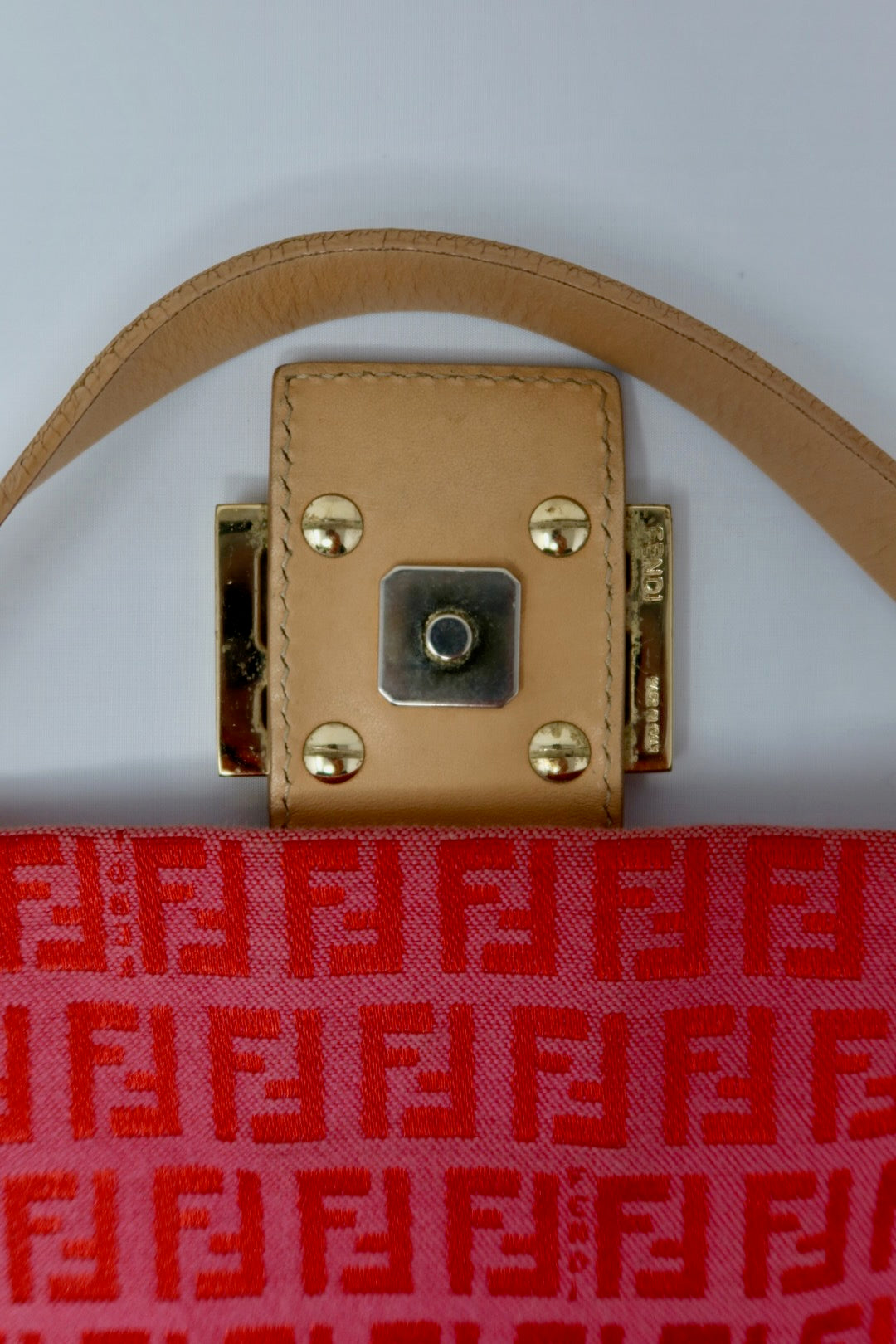 Fendi Baguette Pink Zucchino Print