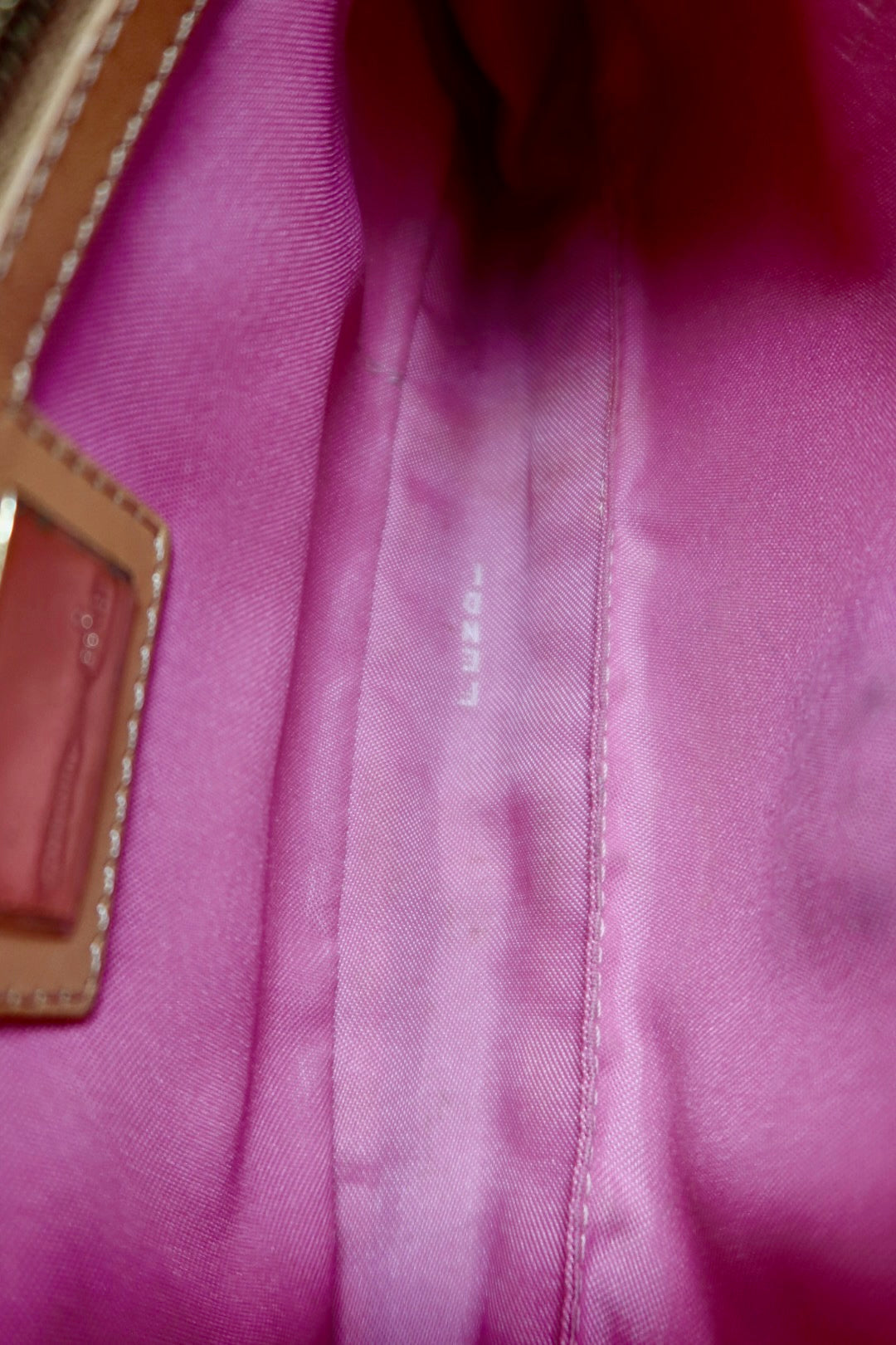 Fendi Baguette Pink Zucchino Print