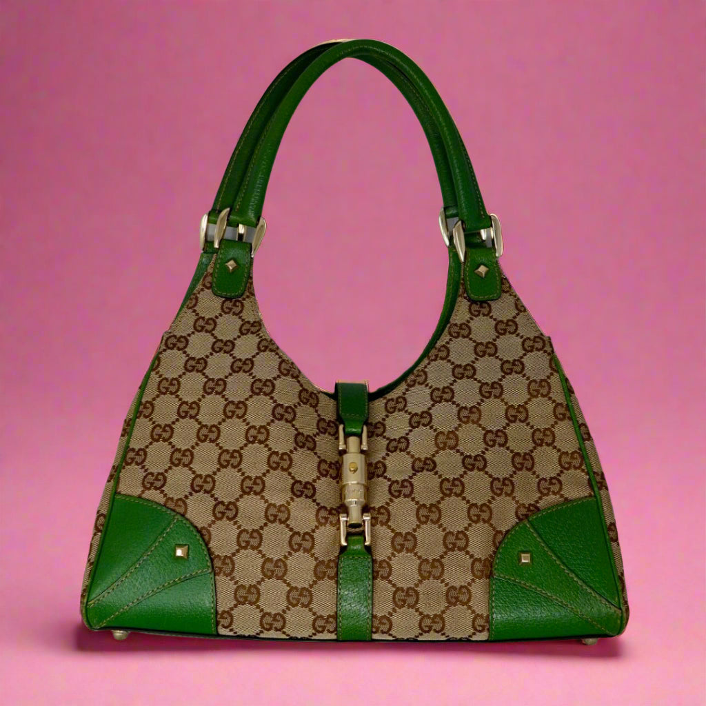 Gucci Jackie Green GG Canvas