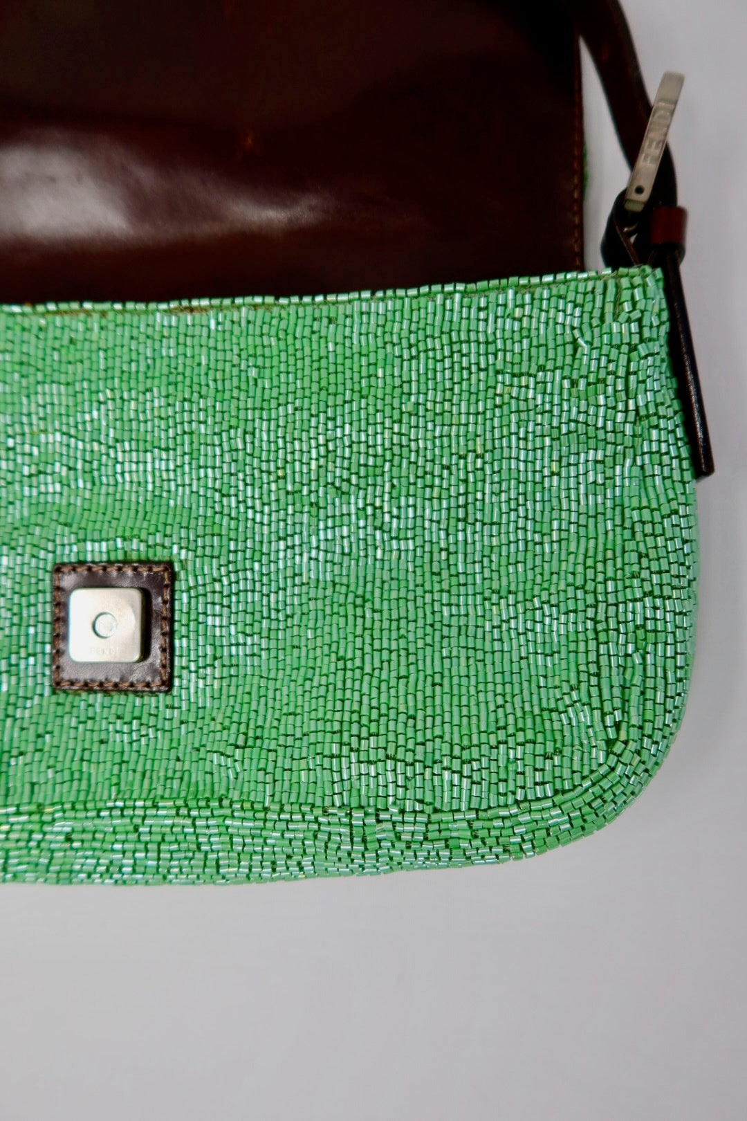 Fendi Beaded Baguette Green (comes with original duster and extra beads)
