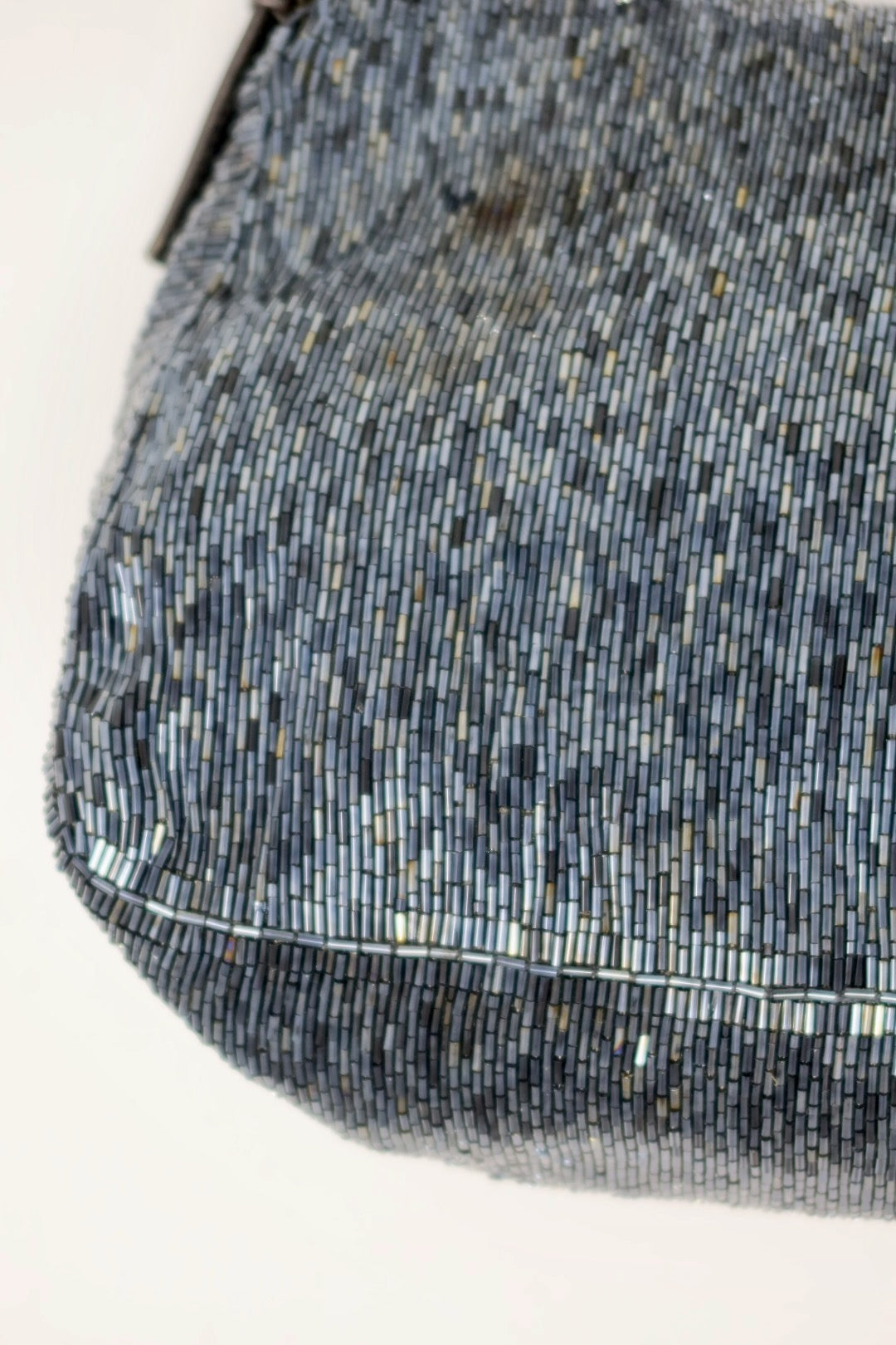 Fendi Mamma Beaded Blue/Black Baguette
