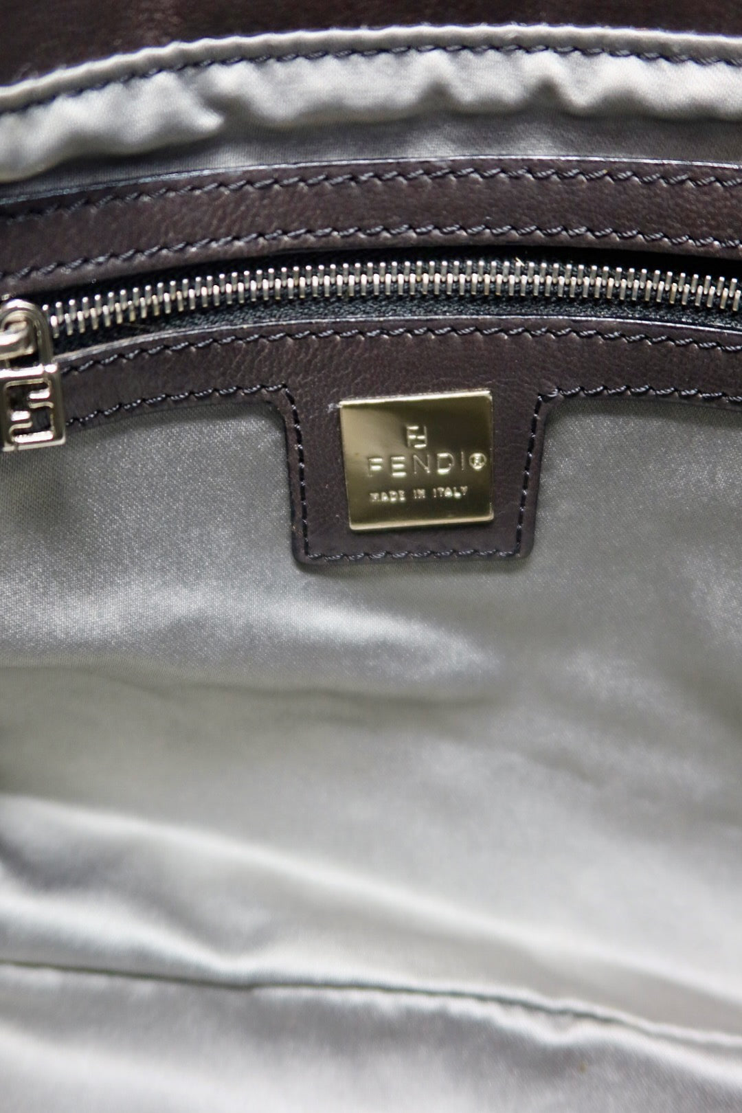 Fendi Mamma Beaded Blue/Black Baguette