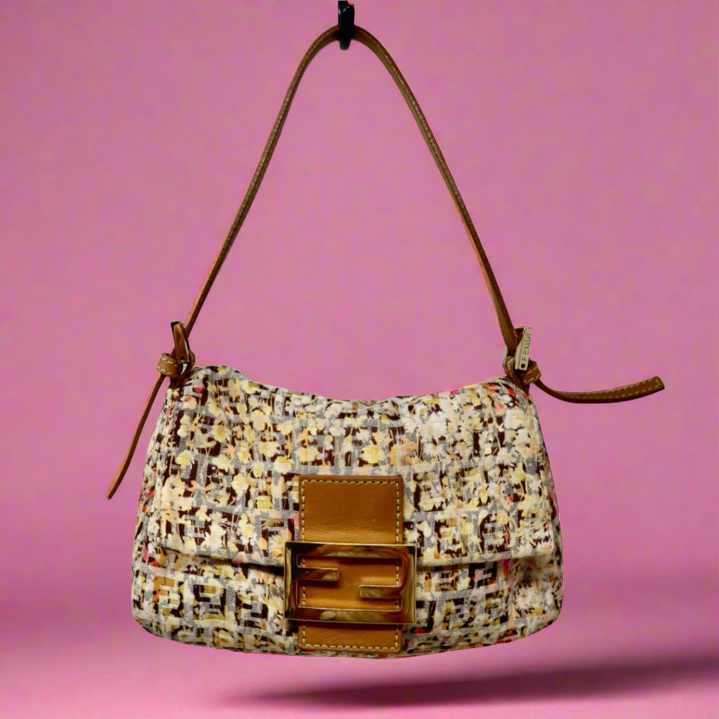 Fendi Mini Mamma Floral Baguette