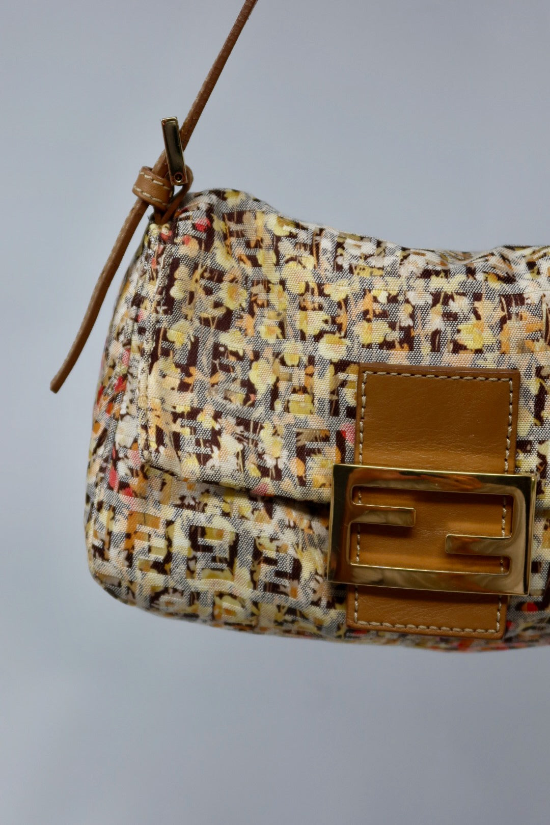 Fendi Mini Mamma Floral Baguette