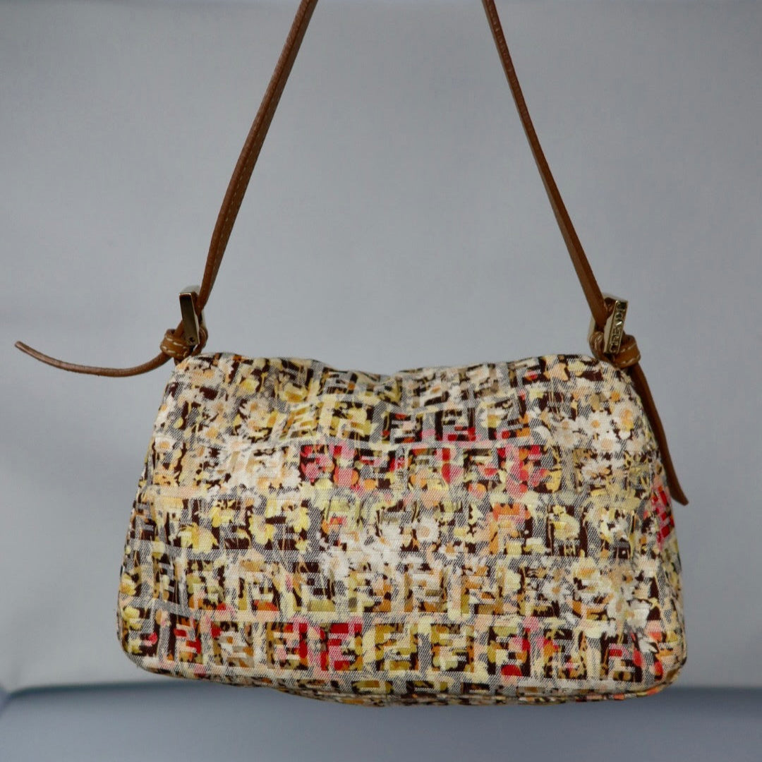 Fendi Mini Mamma Floral Baguette