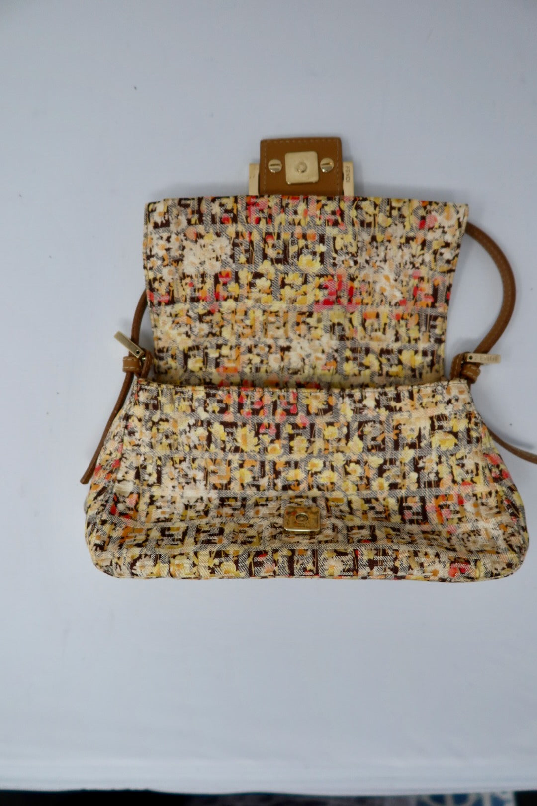 Fendi Mini Mamma Floral Baguette