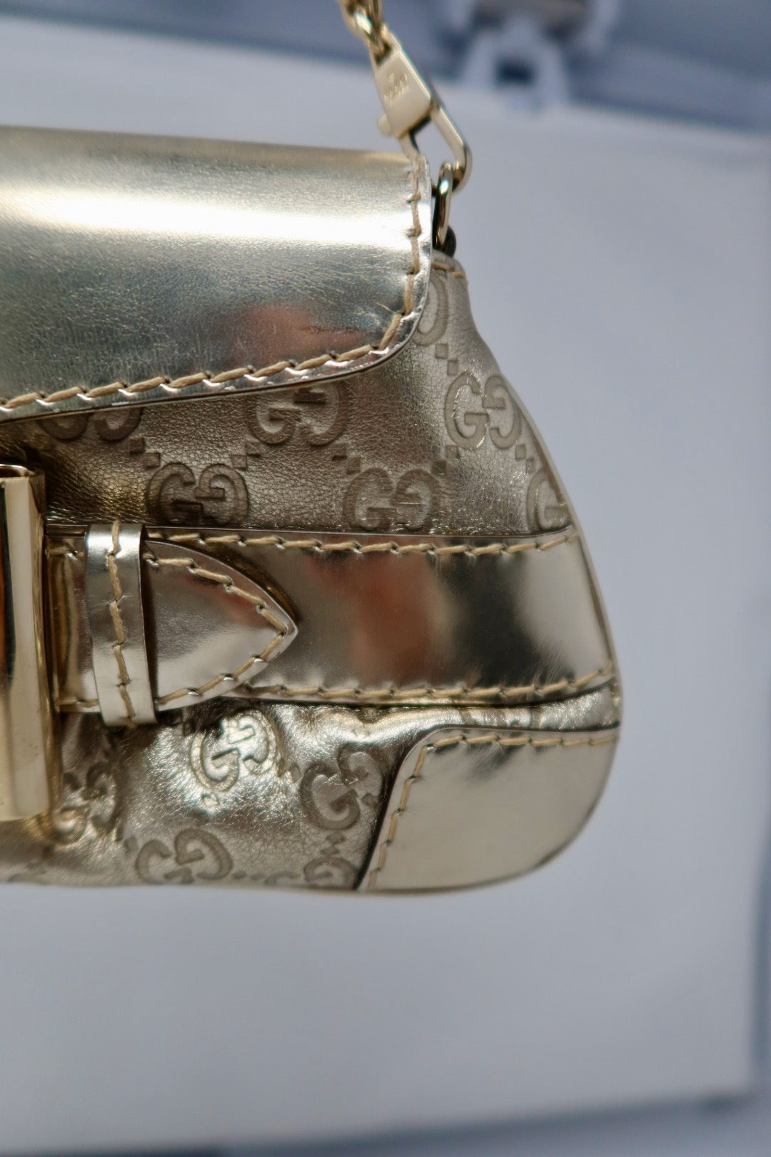 Gucci Guccisima Gold Leather Chain