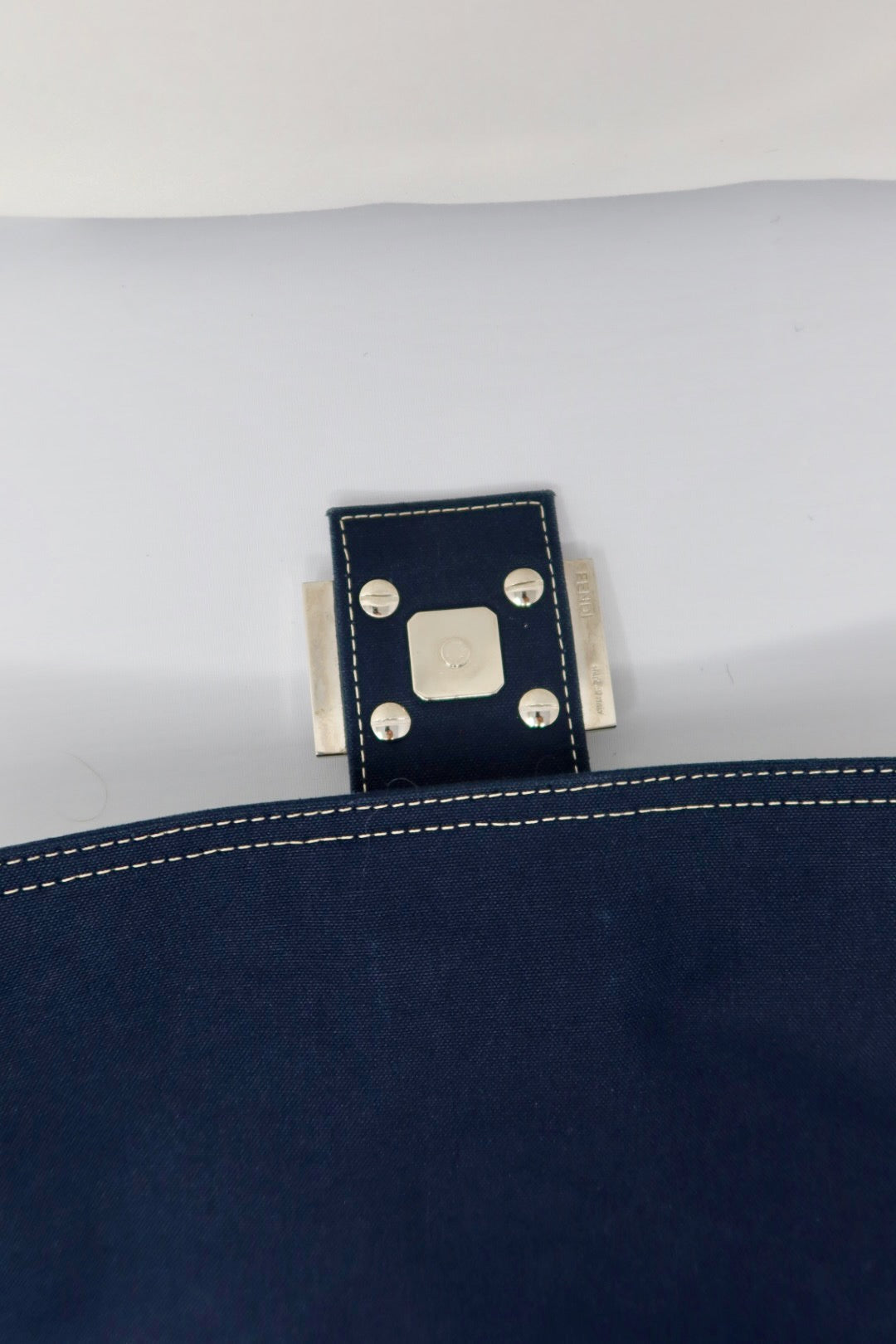 Fendi Mamma Baguette Canvas Navy