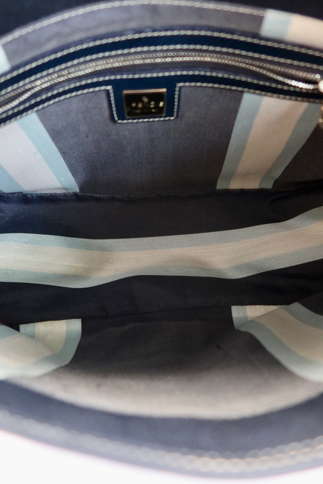 Fendi Mamma Baguette Canvas Navy
