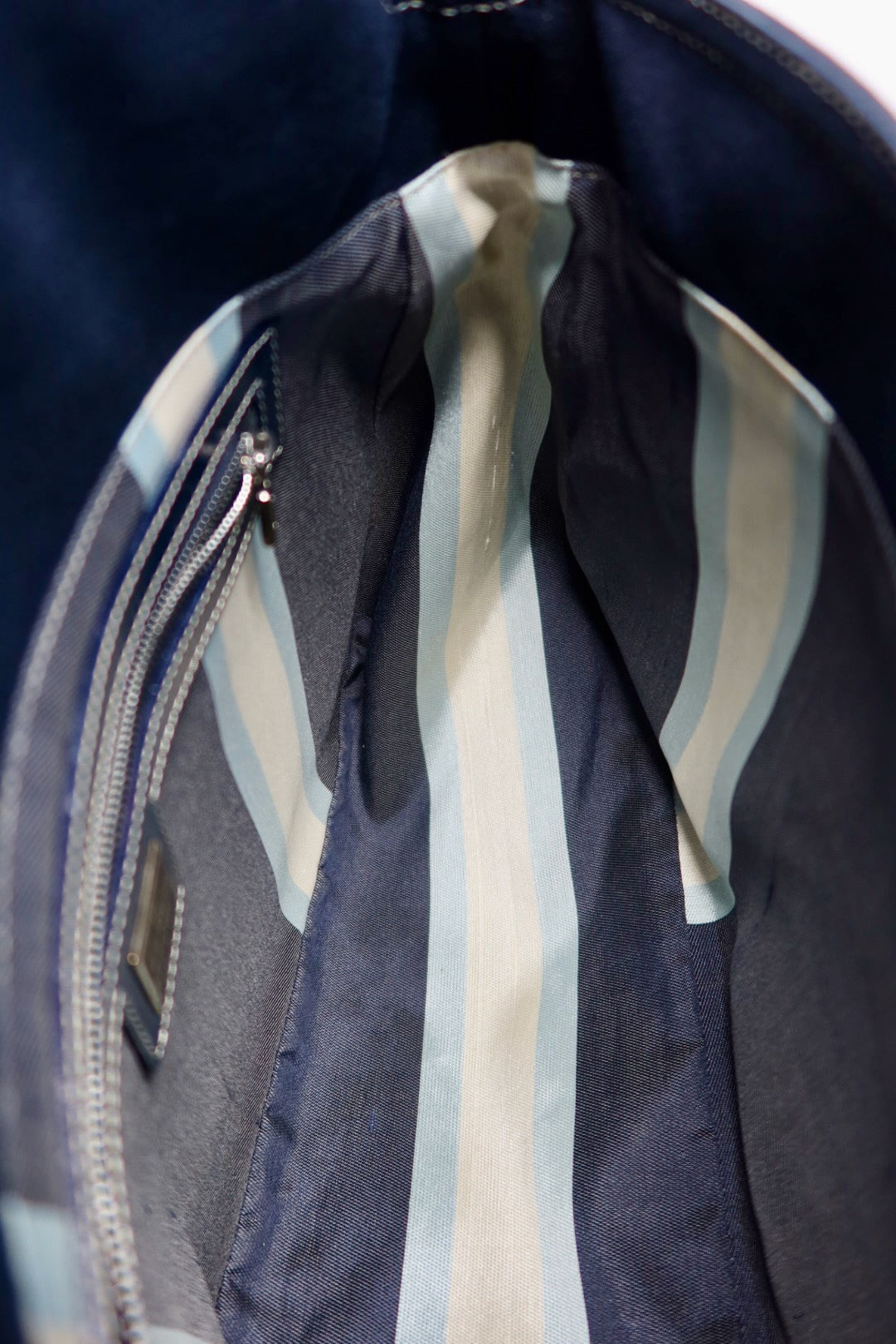 Fendi Mamma Baguette Canvas Navy