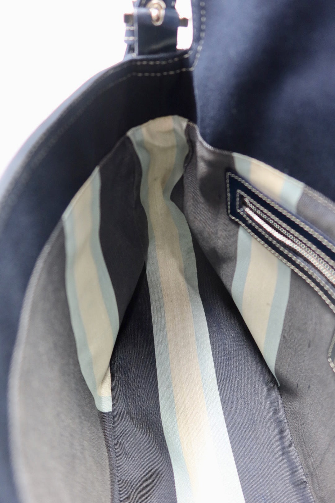 Fendi Mamma Baguette Canvas Navy