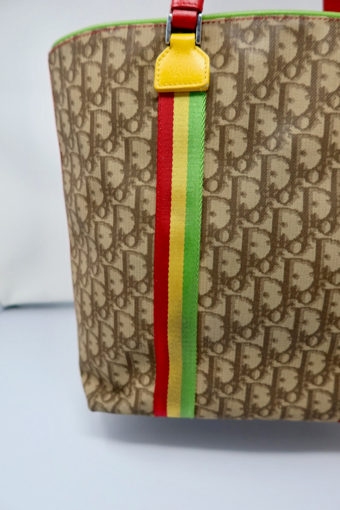 Christian Dior Rasta Trotter Canvas Tote Bag