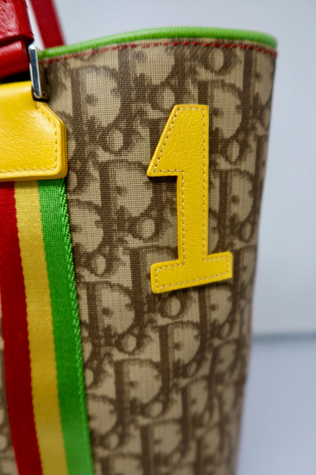 Christian Dior Rasta Trotter Canvas Tote Bag