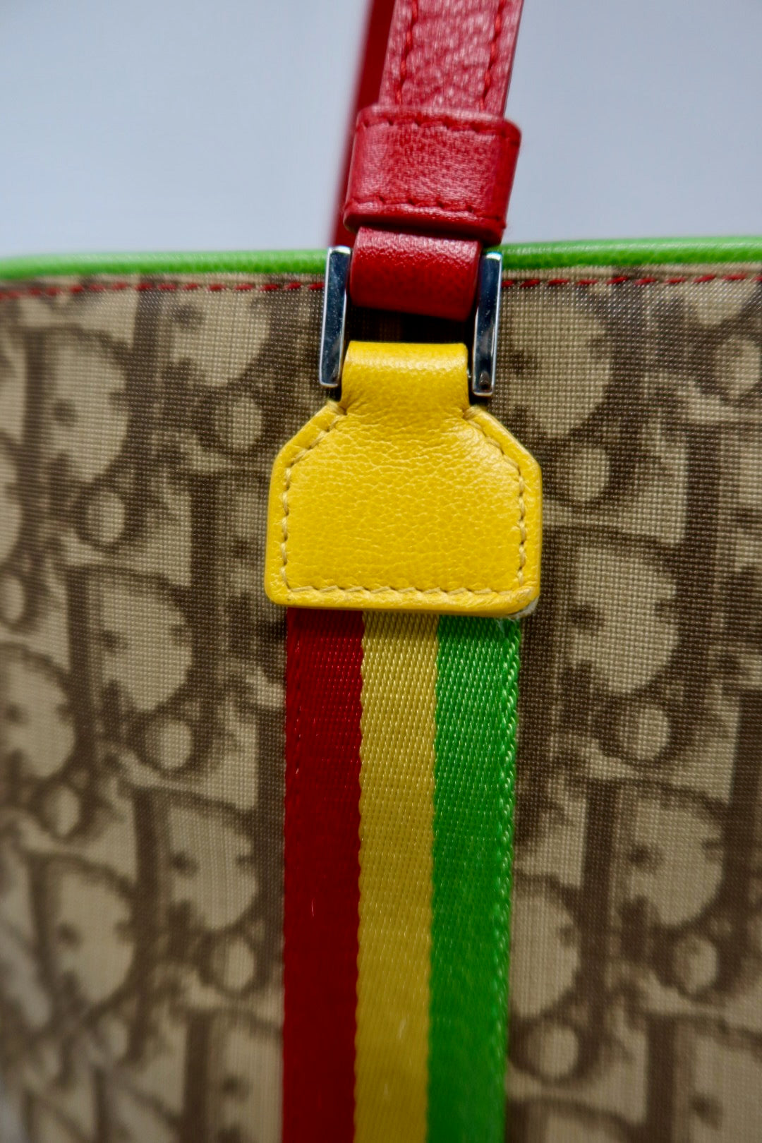 Christian Dior Rasta Trotter Canvas Tote Bag