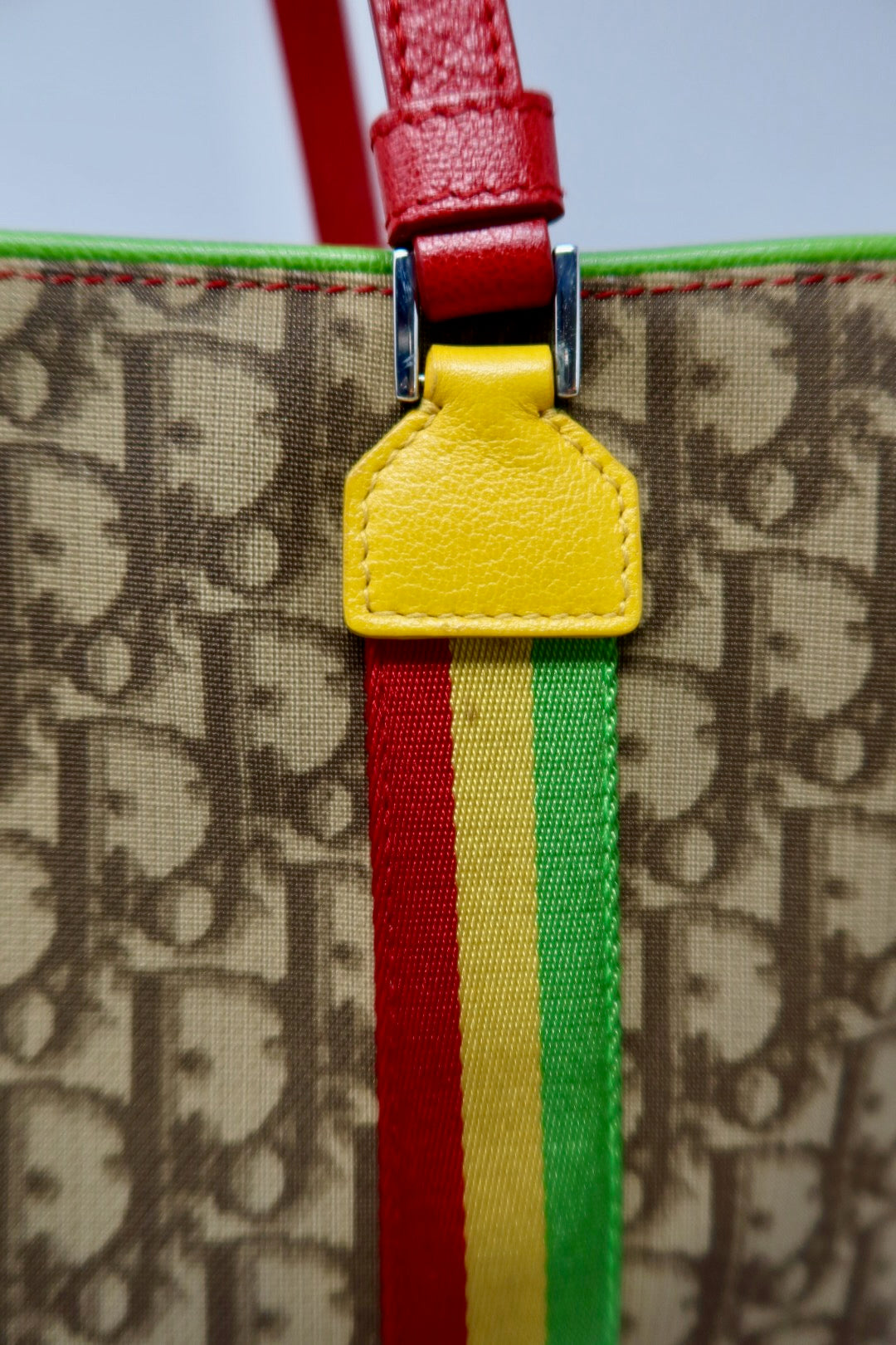 Christian Dior Rasta Trotter Canvas Tote Bag