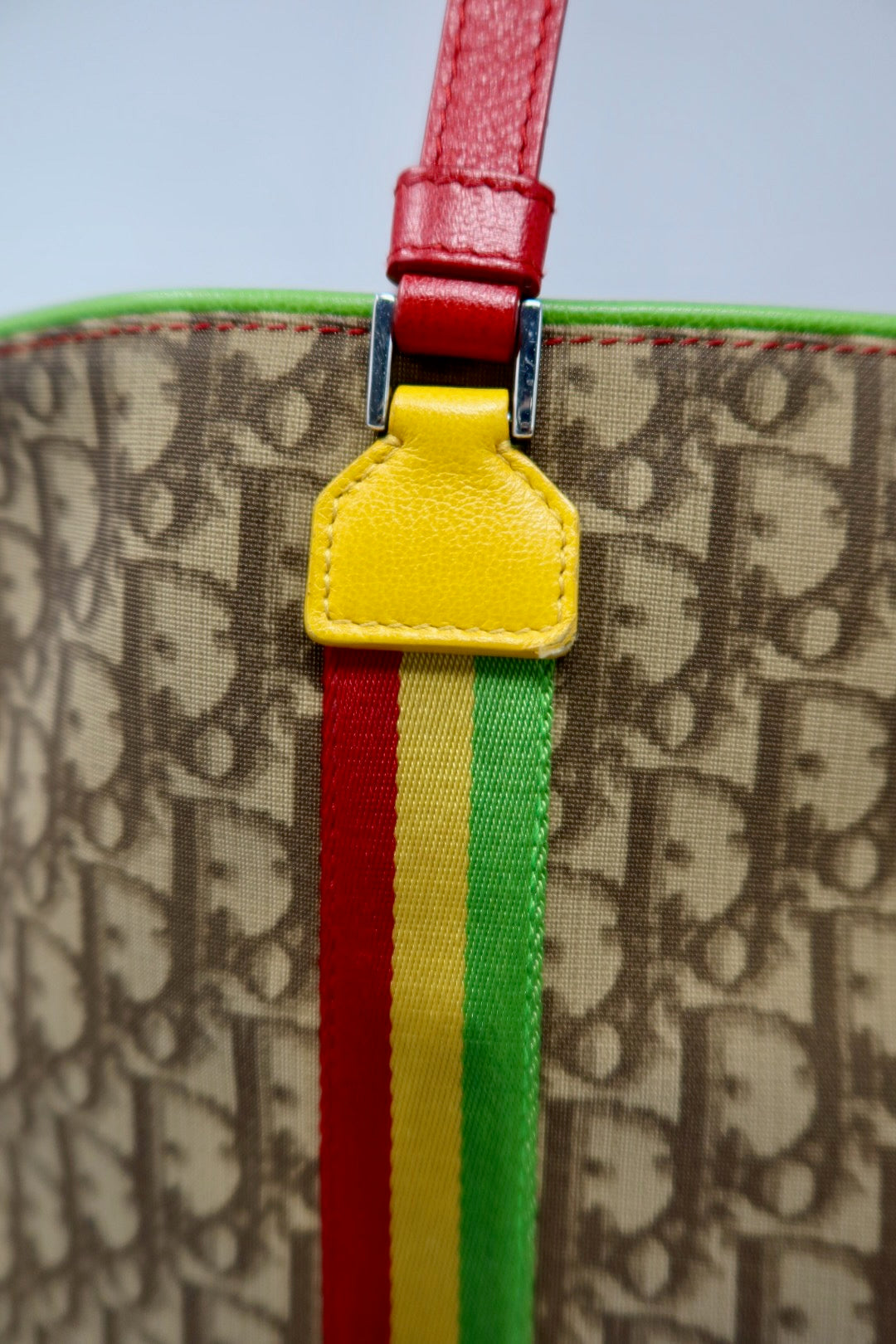 Christian Dior Rasta Trotter Canvas Tote Bag