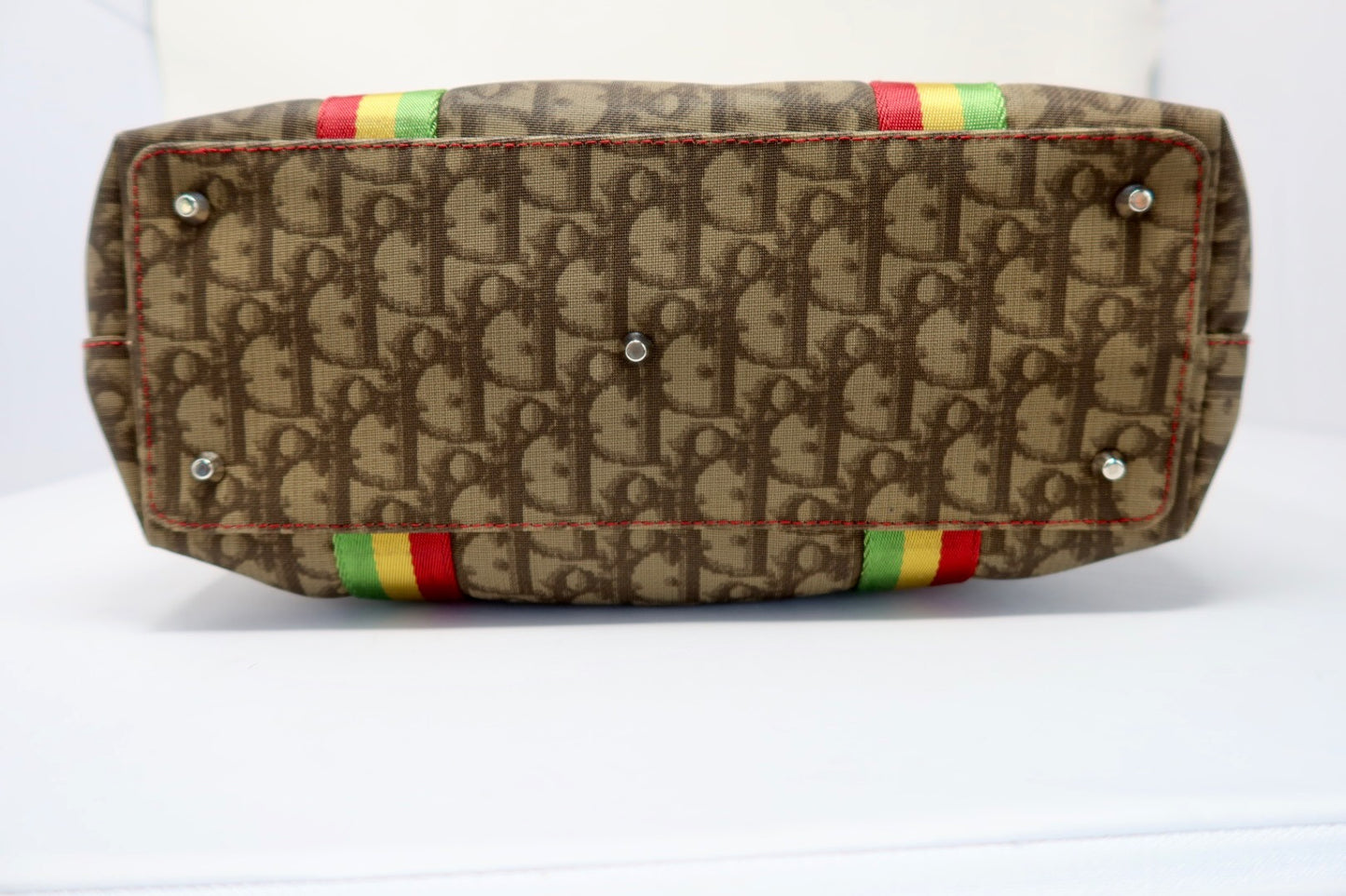 Christian Dior Rasta Trotter Canvas Tote Bag