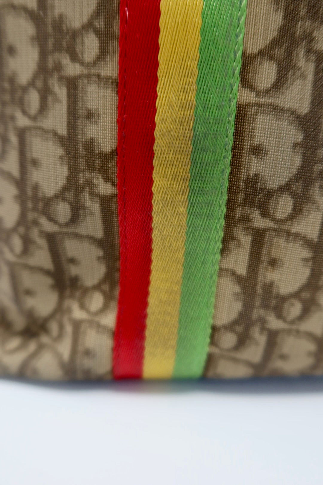Christian Dior Rasta Trotter Canvas Tote Bag