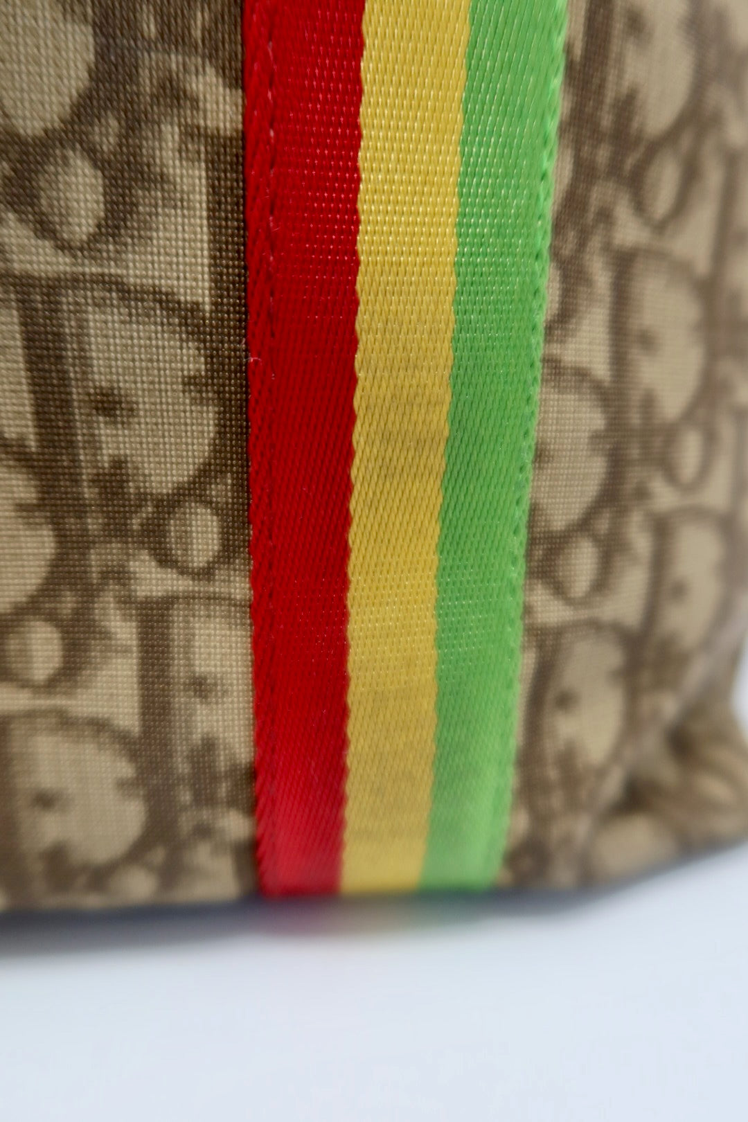 Christian Dior Rasta Trotter Canvas Tote Bag