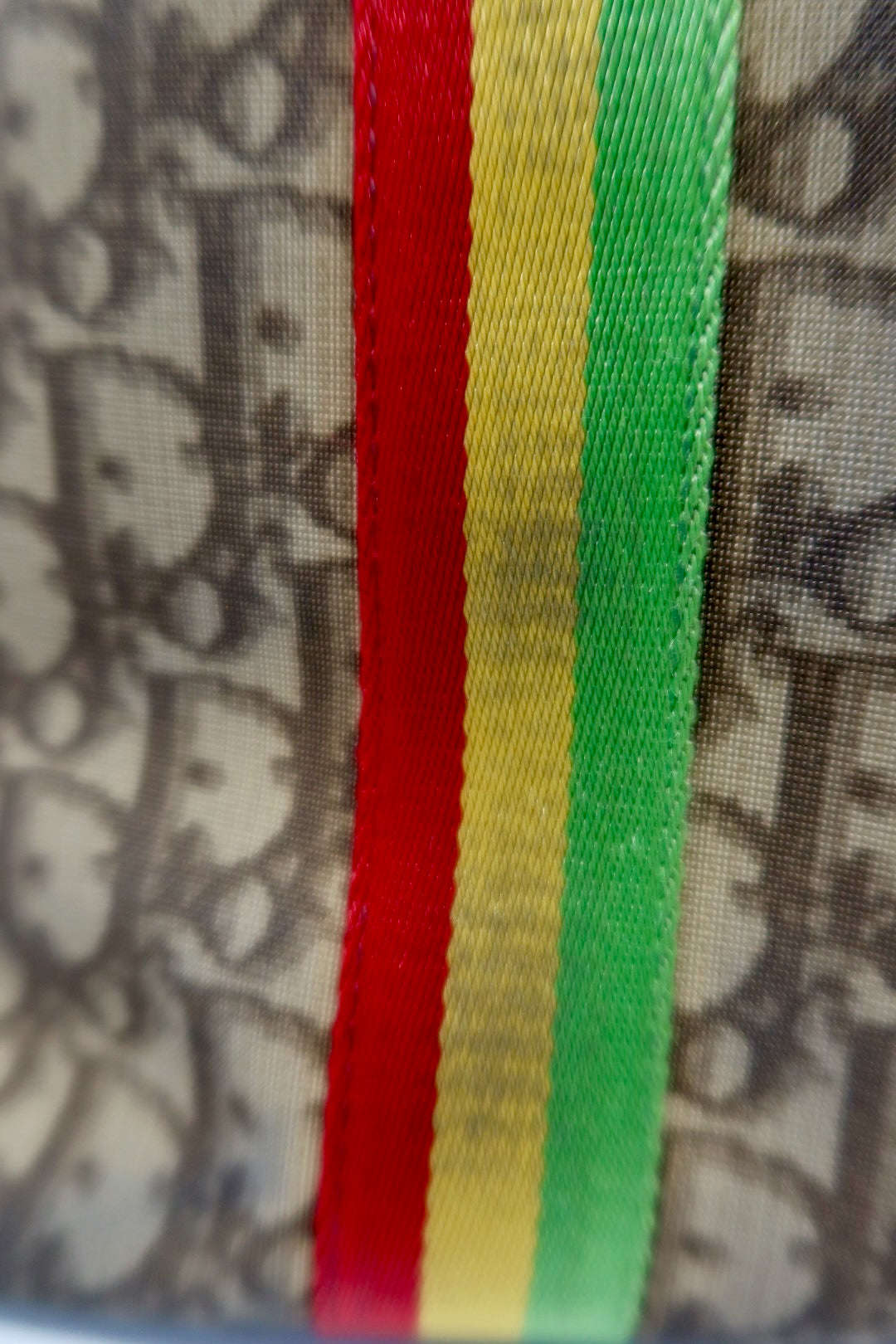 Christian Dior Rasta Trotter Canvas Tote Bag