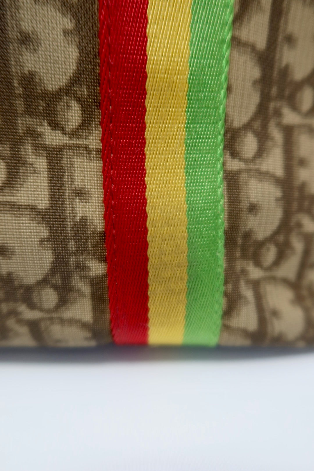 Christian Dior Rasta Trotter Canvas Tote Bag