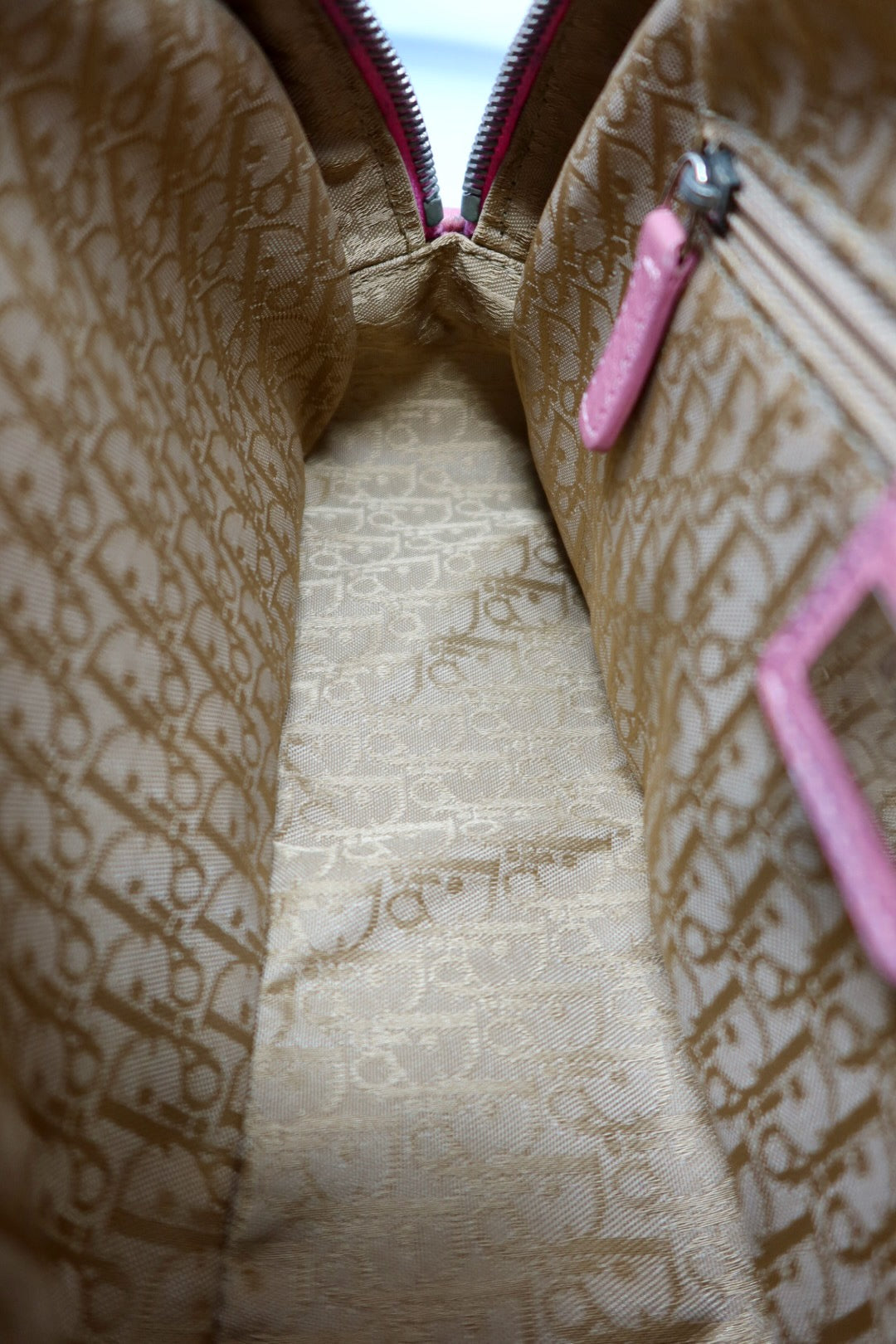 Christian Dior Leather Raffia Straw