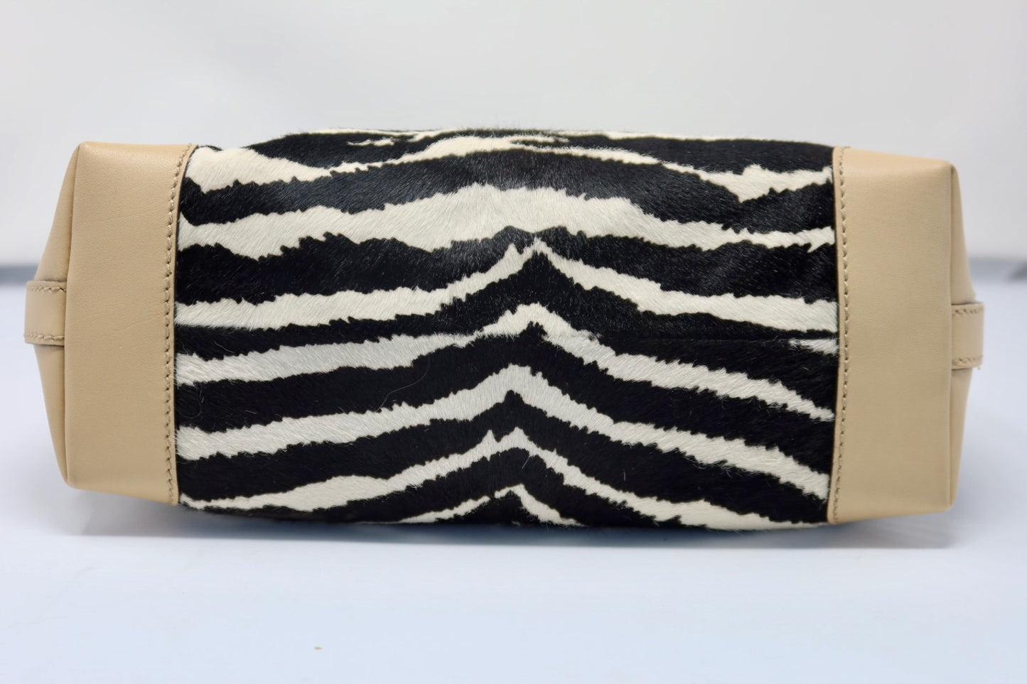 Gucci Calf Leather Tote Bag Zebra Pattern